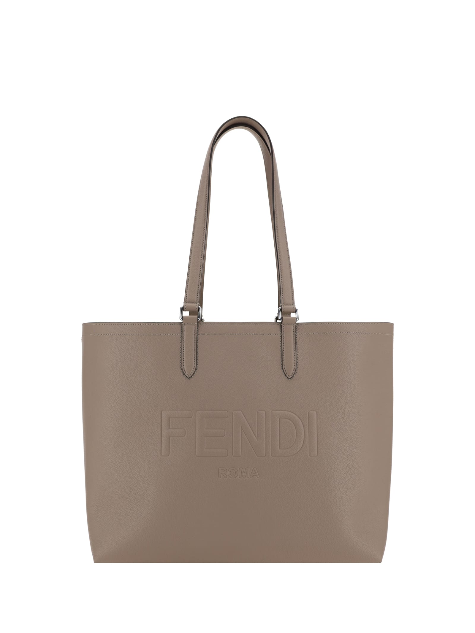 Shop Fendi Shoulder Bag In Beige