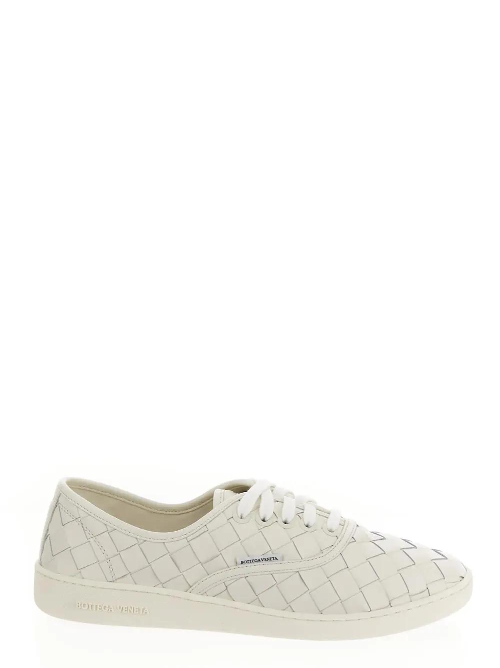 Shop Bottega Veneta Sawyer Sneaker In White