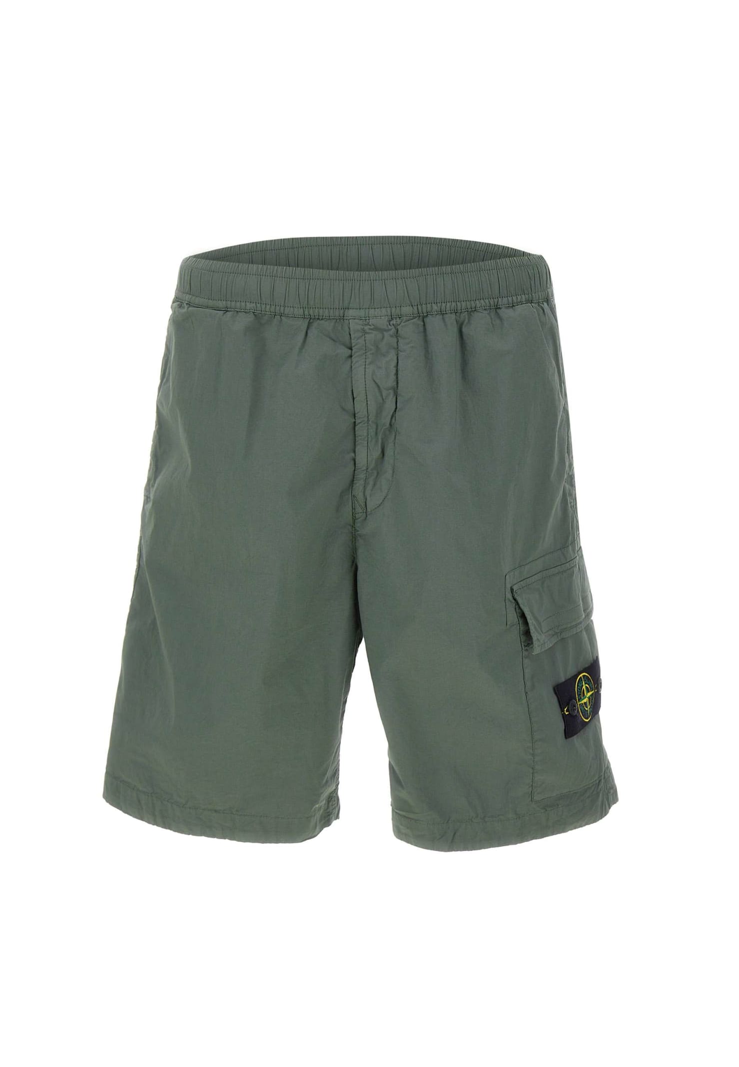 Shop Stone Island Comfort Bermuda Shorts In Green