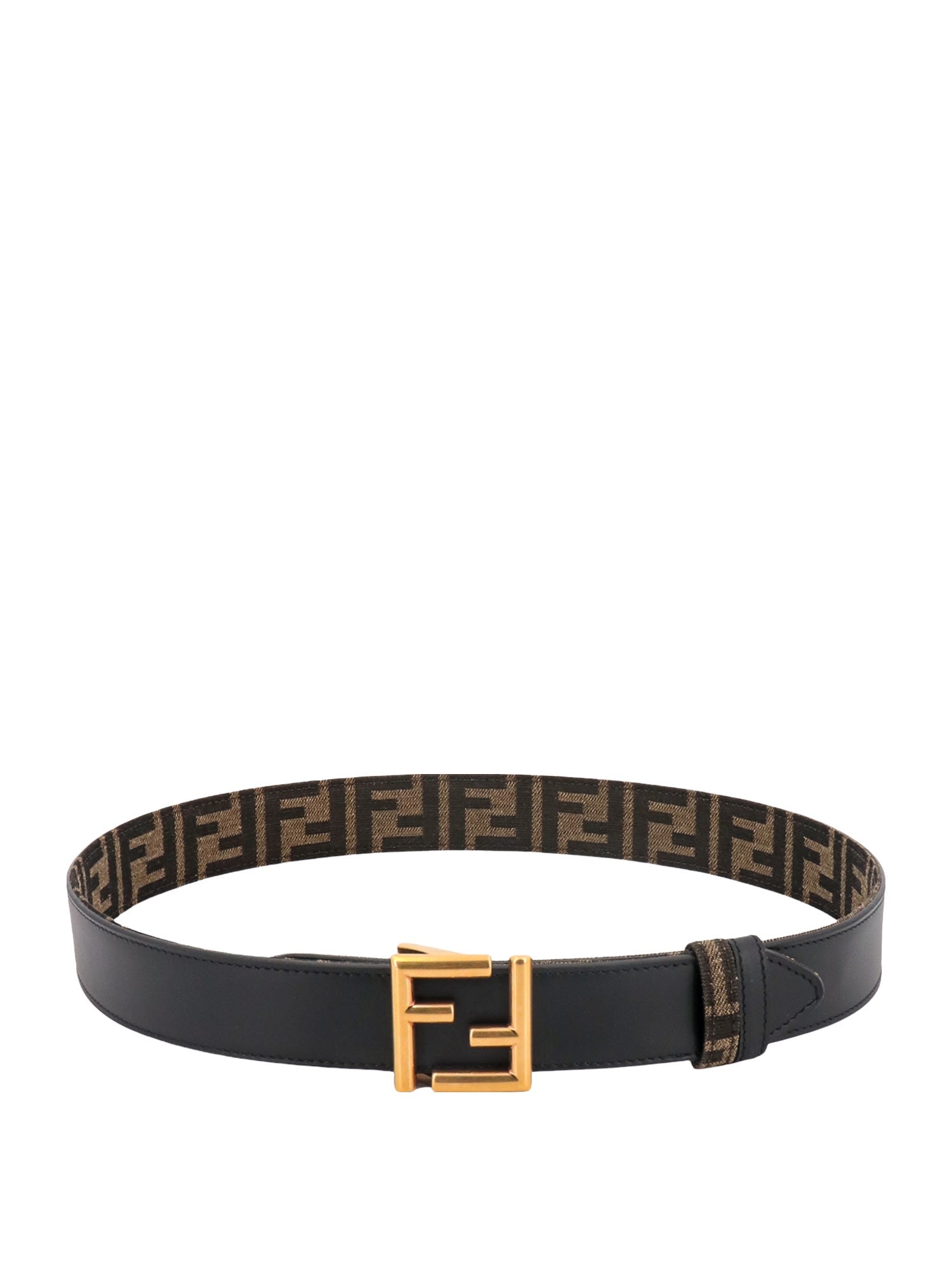 Shop Fendi Ff Belt In Black