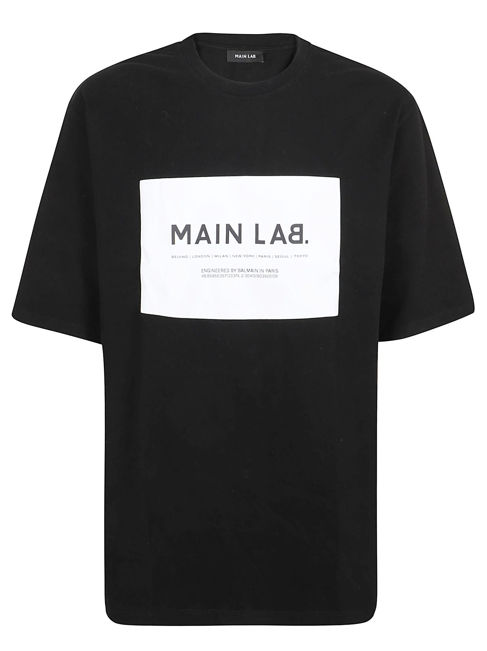 Shop Balmain Main Lab In Eab Noir Blanc