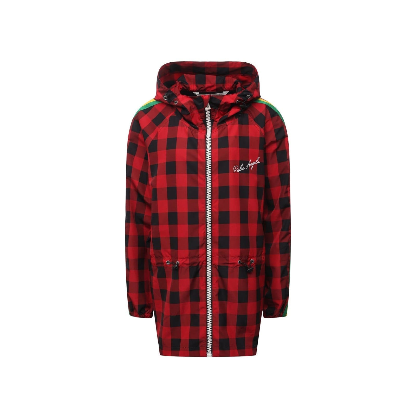 Shop Palm Angels Windbreaker Jacket In Red