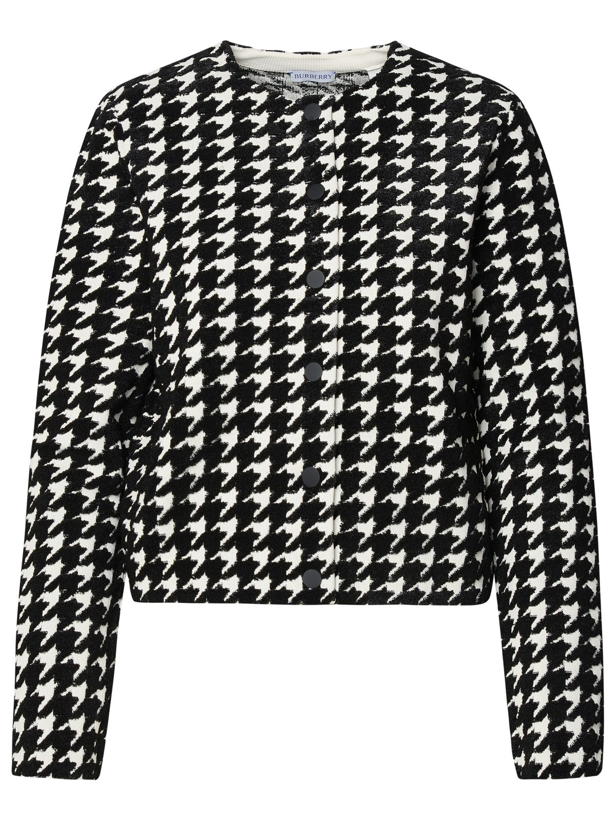 Shop Burberry Black Viscose Blend Cardigan