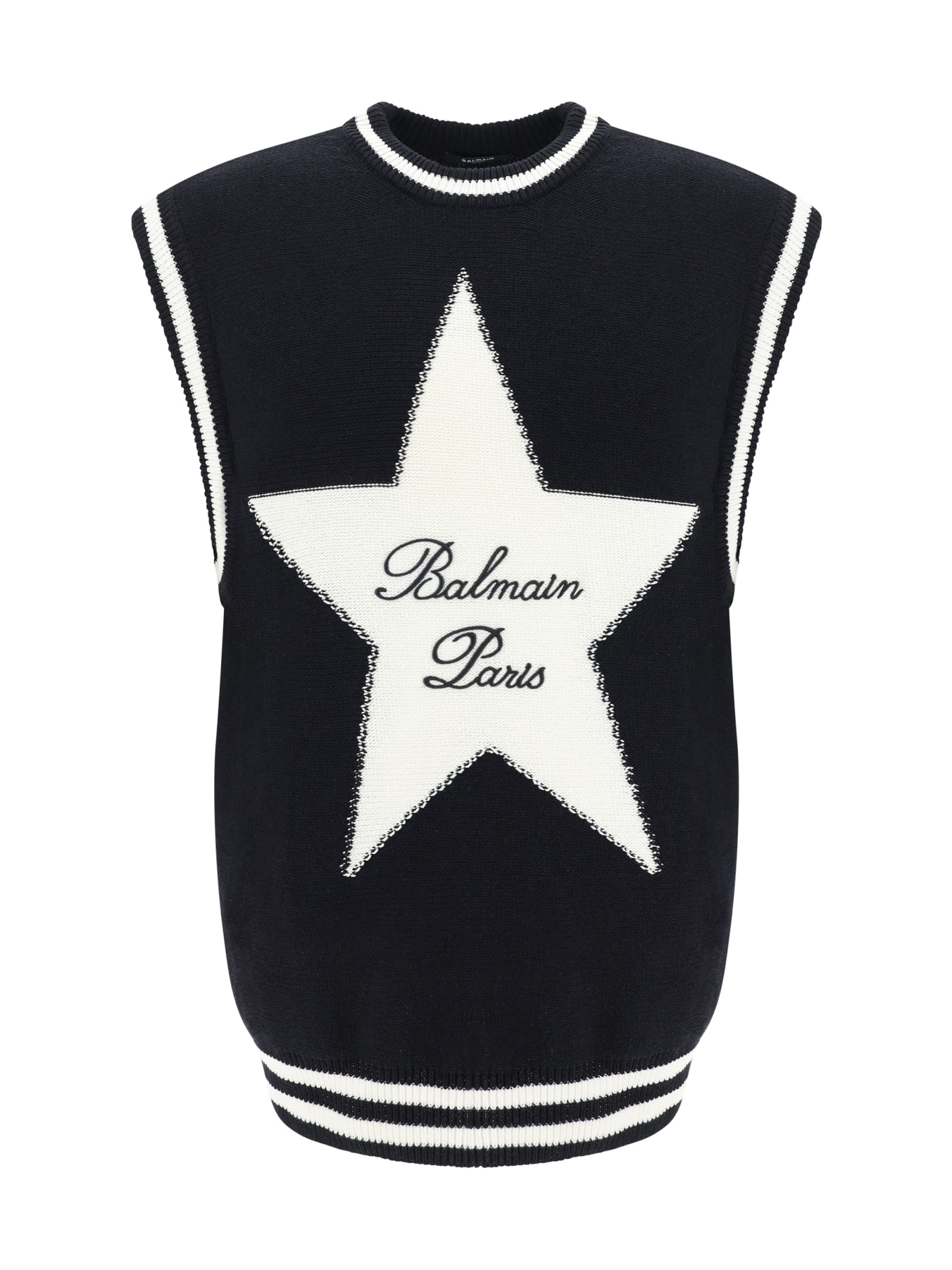 Balmain Vest In Black