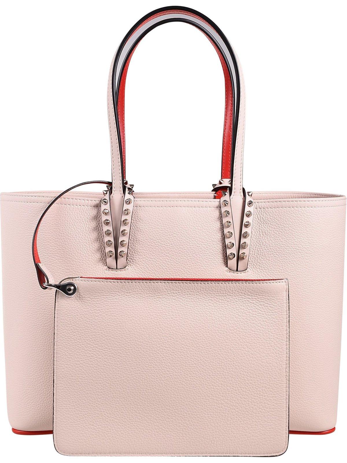 Shop Christian Louboutin Cabata Small Tote Bag In Beige