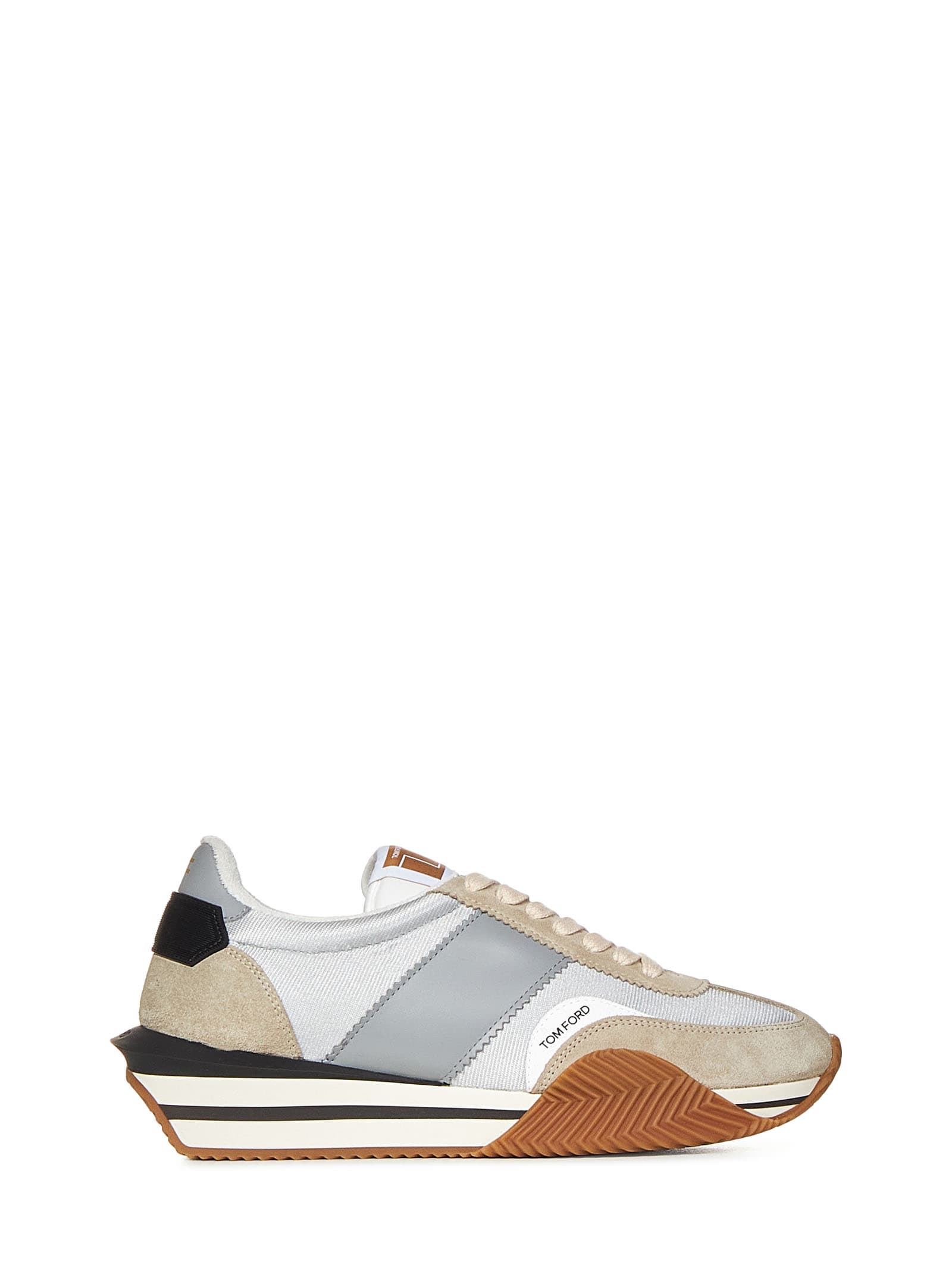 Shop Tom Ford James Sneakers In Silver