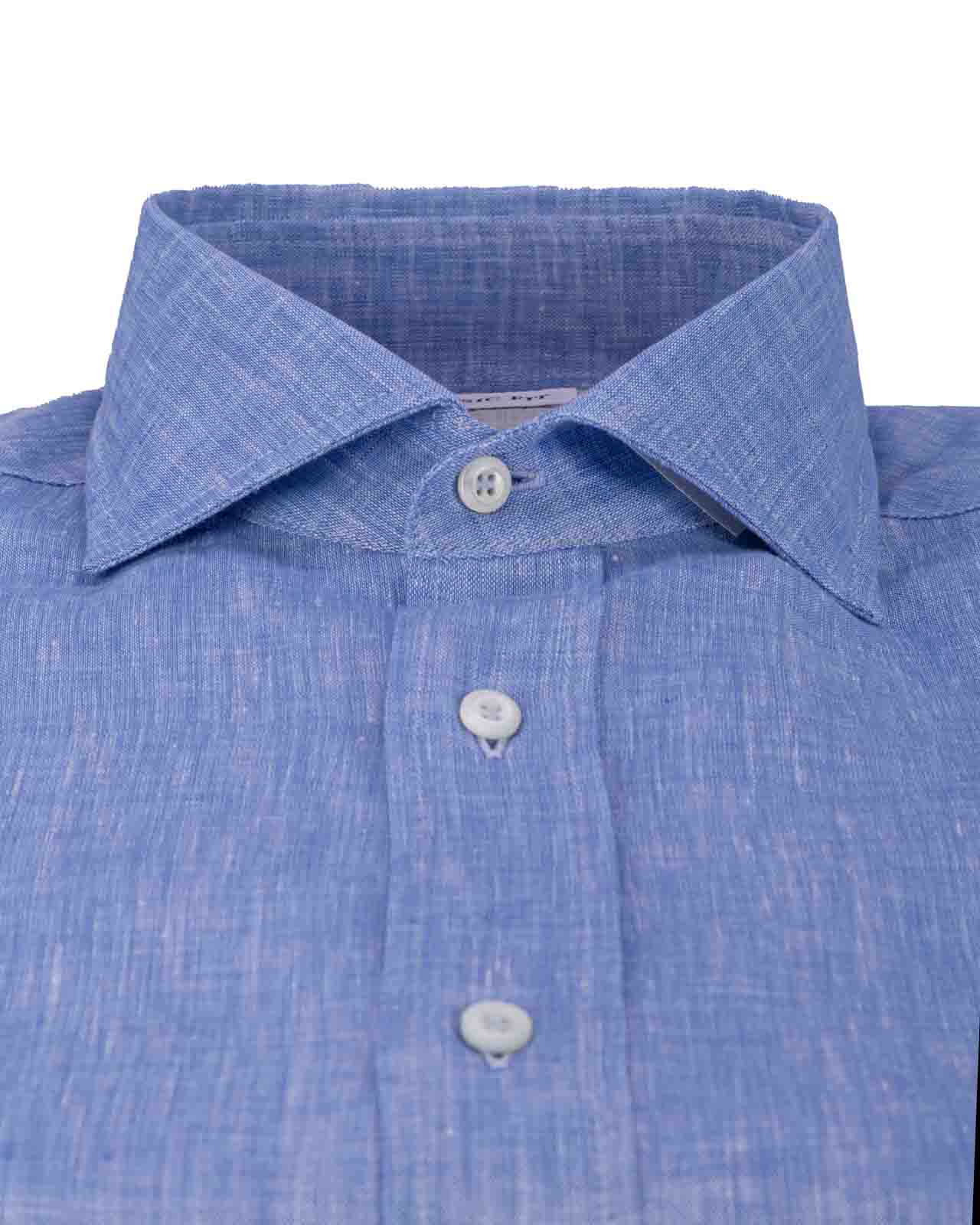 Shop Brunello Cucinelli Linen Shirt In Clear Blue