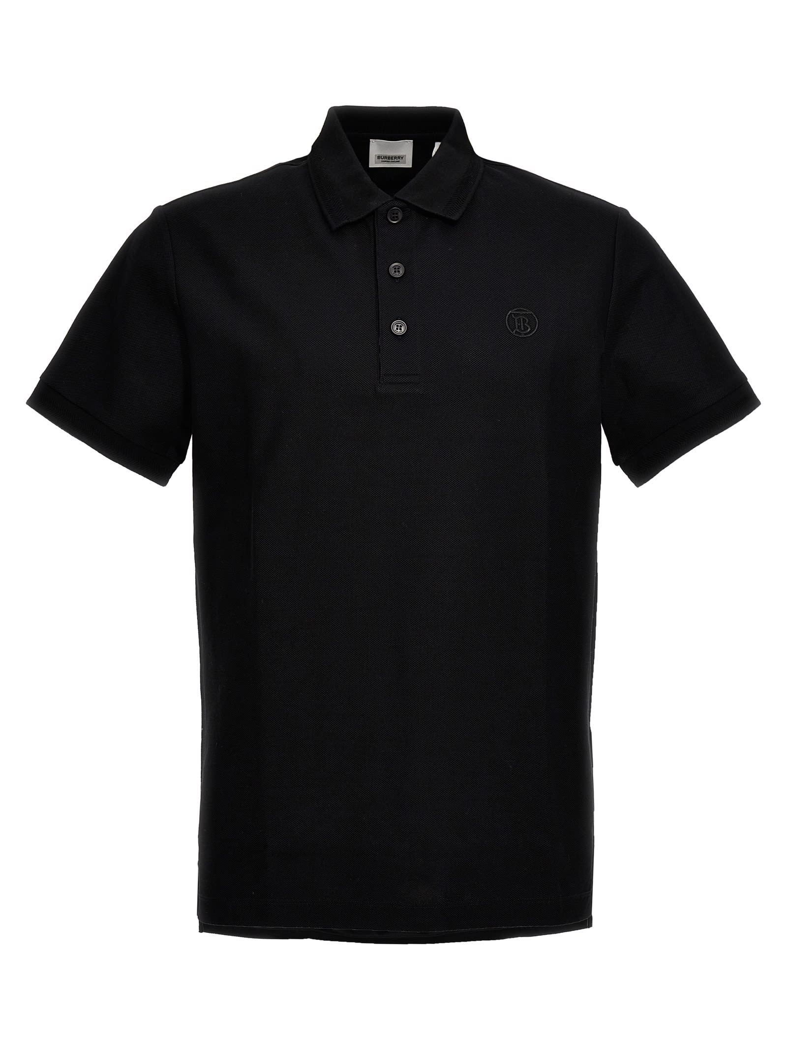 Shop Burberry Eddie Polo Shirt In Black