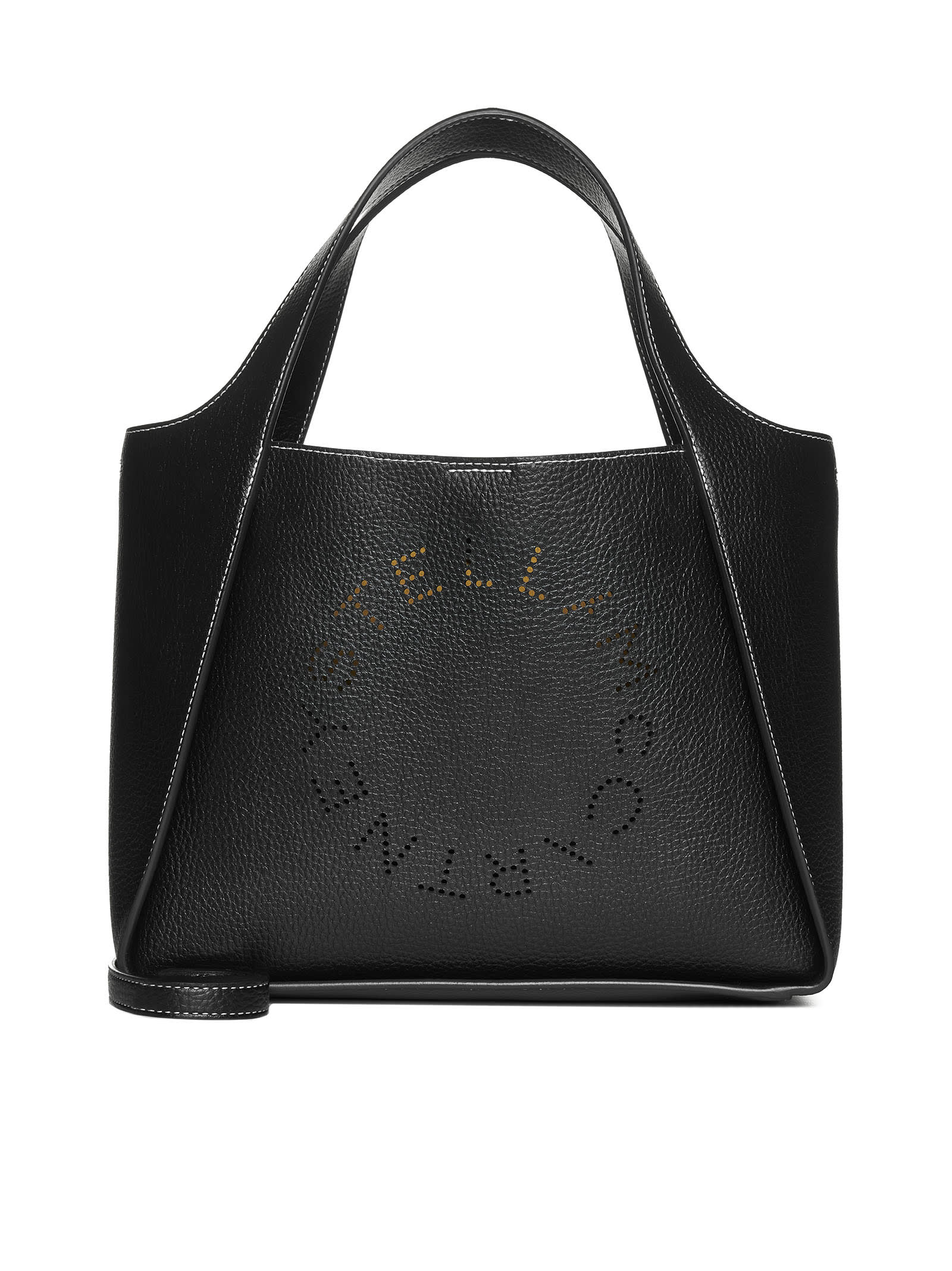 Shop Stella Mccartney Black Stella Logo Handbag