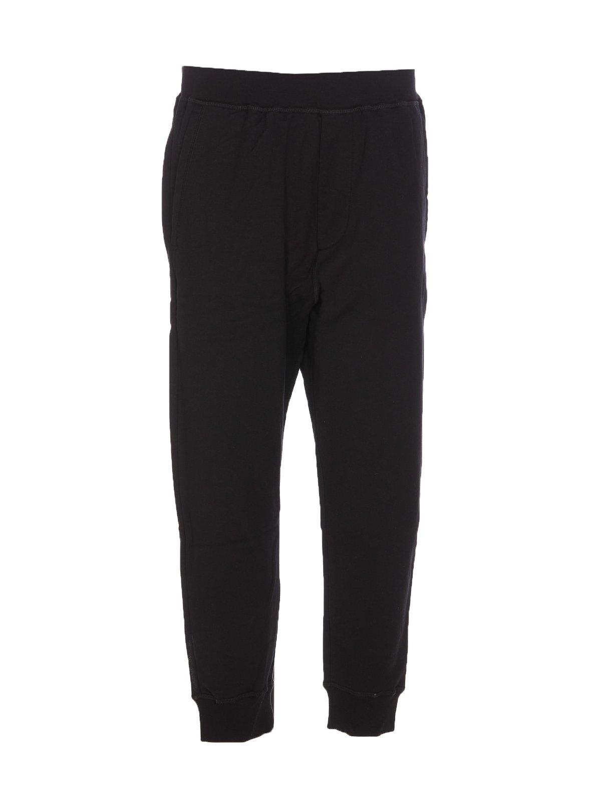 Shop Dsquared2 Logo Embellished Trousers In Nero