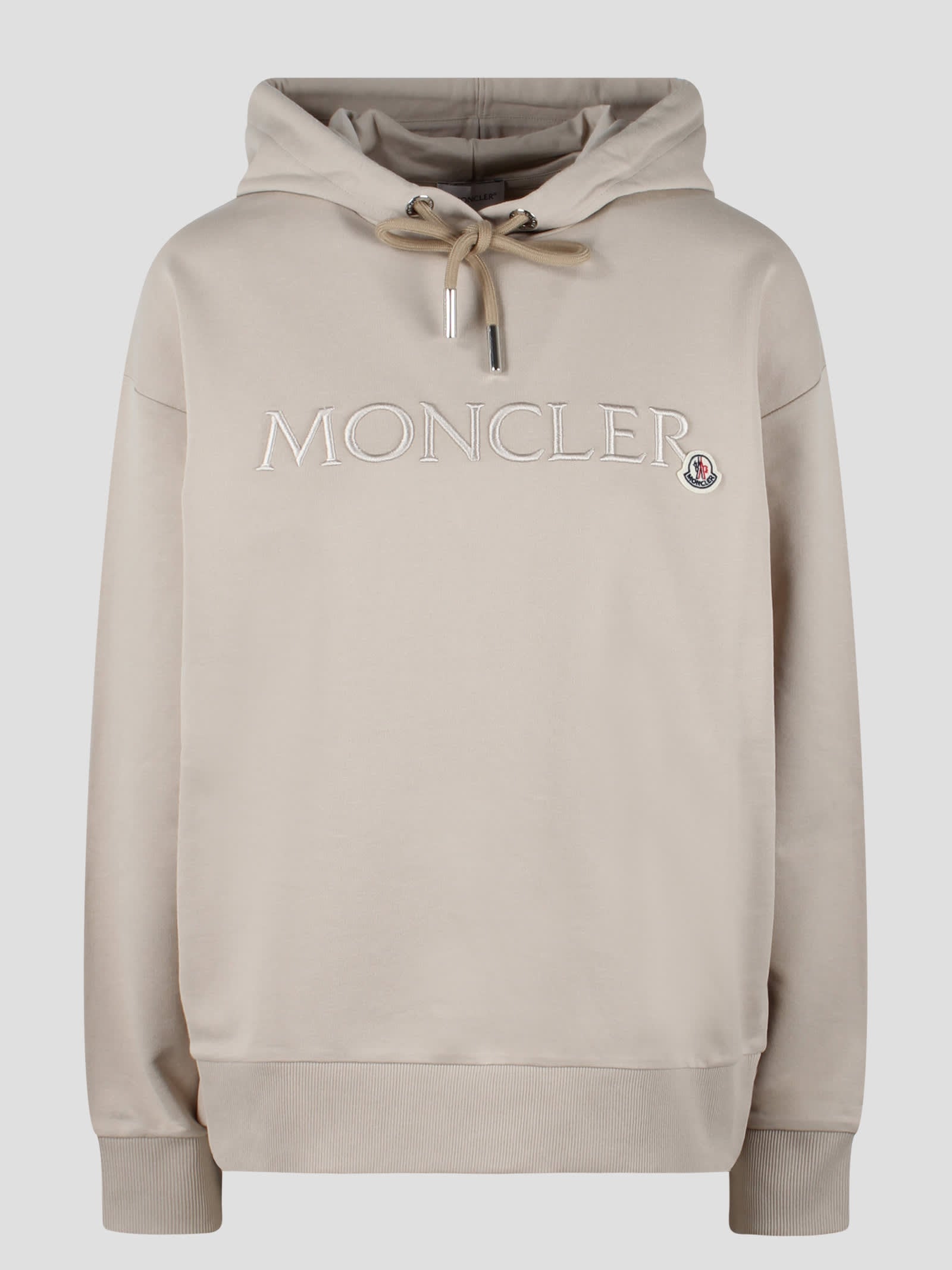 Shop Moncler Embroidered Logo Hoodie In Default Title