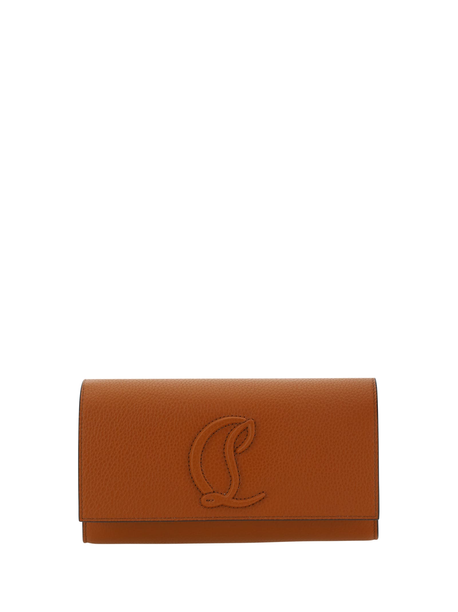 Shop Christian Louboutin By My Side Shoulder Wallet In Cuoio/cuoio
