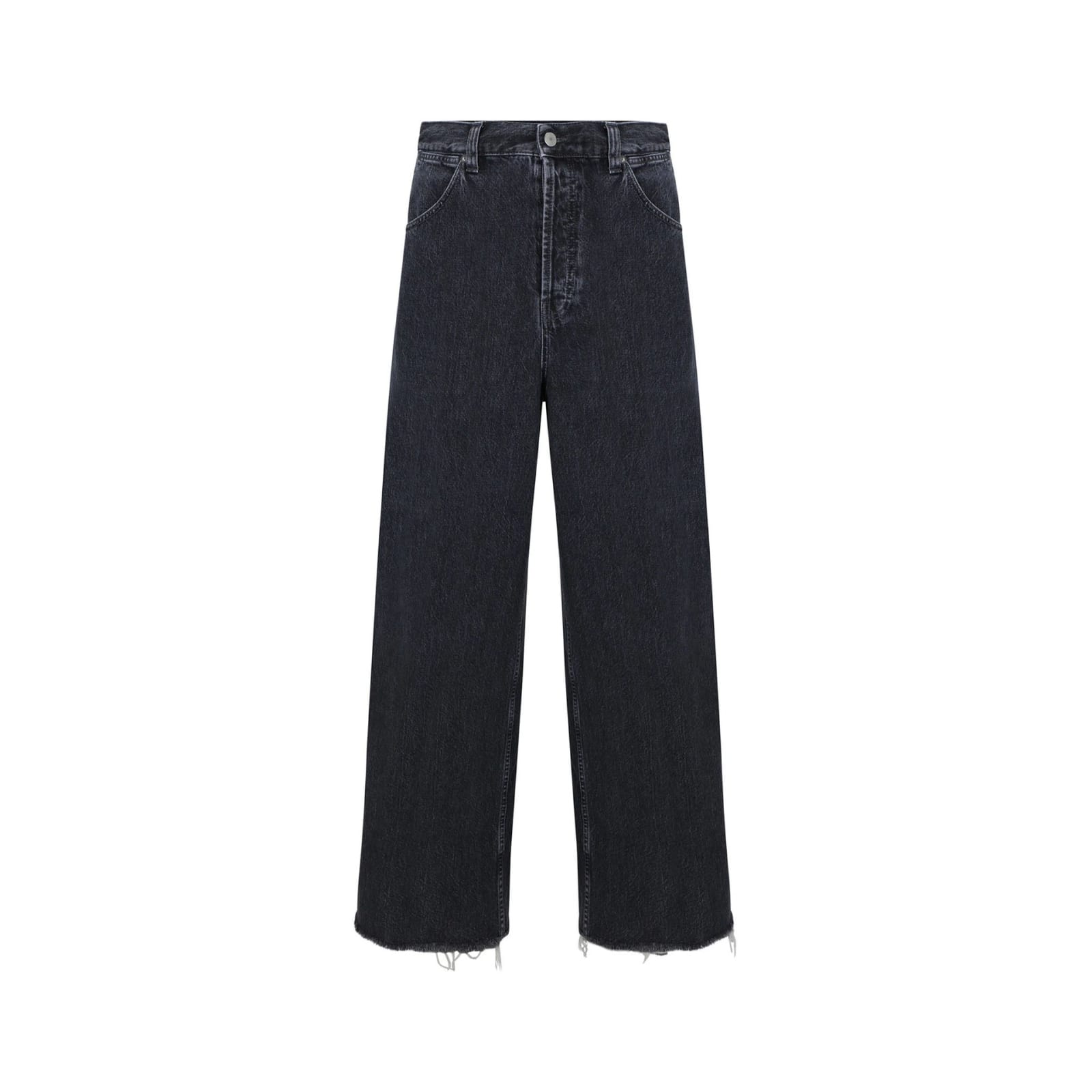 Shop Gucci Wide-leg Denim Jeans In Black