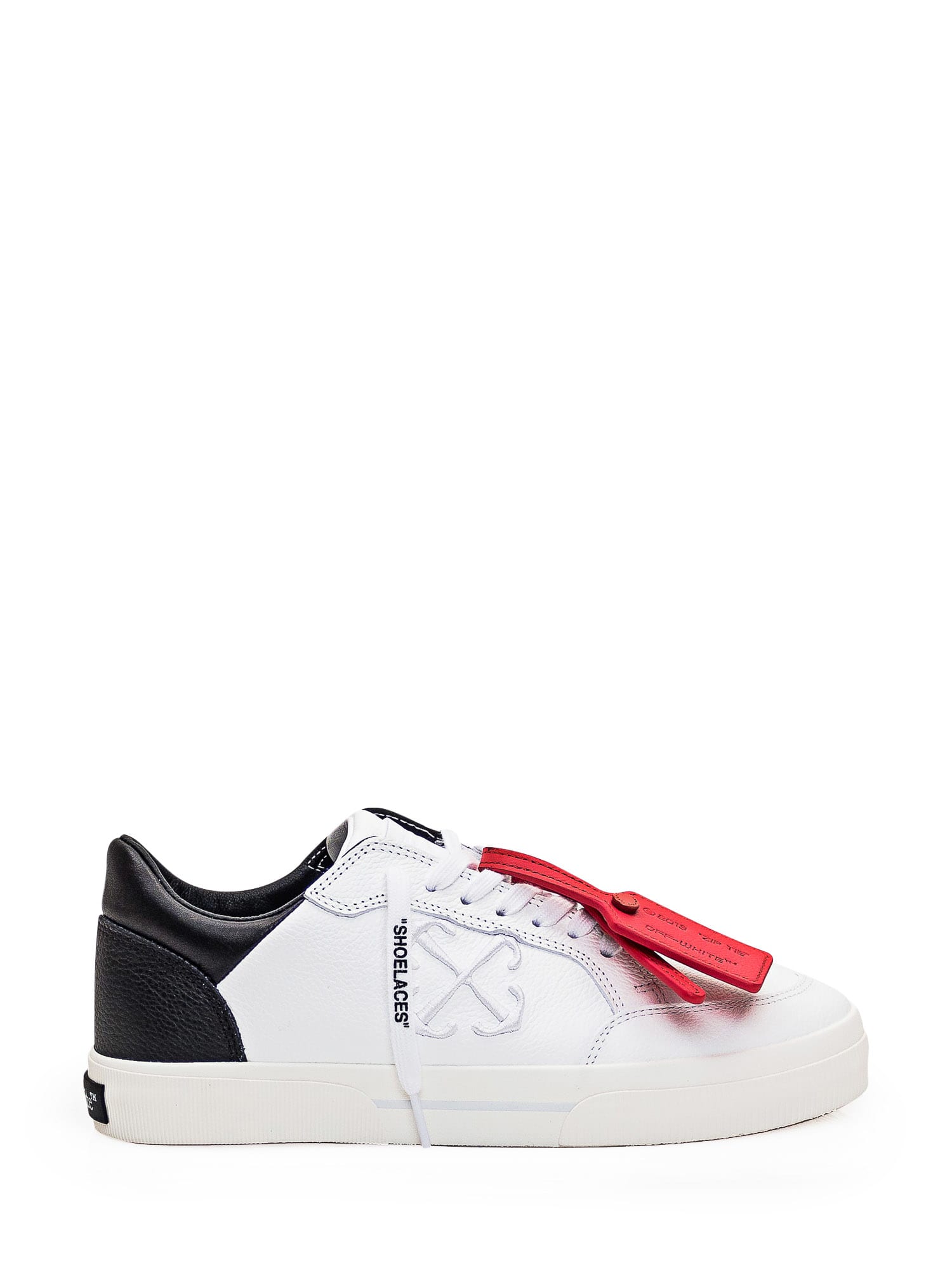 Shop Off-white New Low Vulcanized Sneaker In White Black