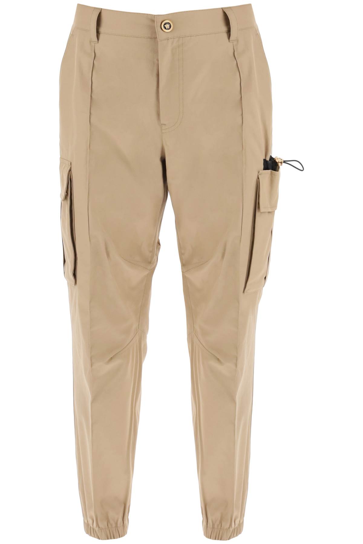 Shop Versace Medusa Cargo Pants In Sand (beige)