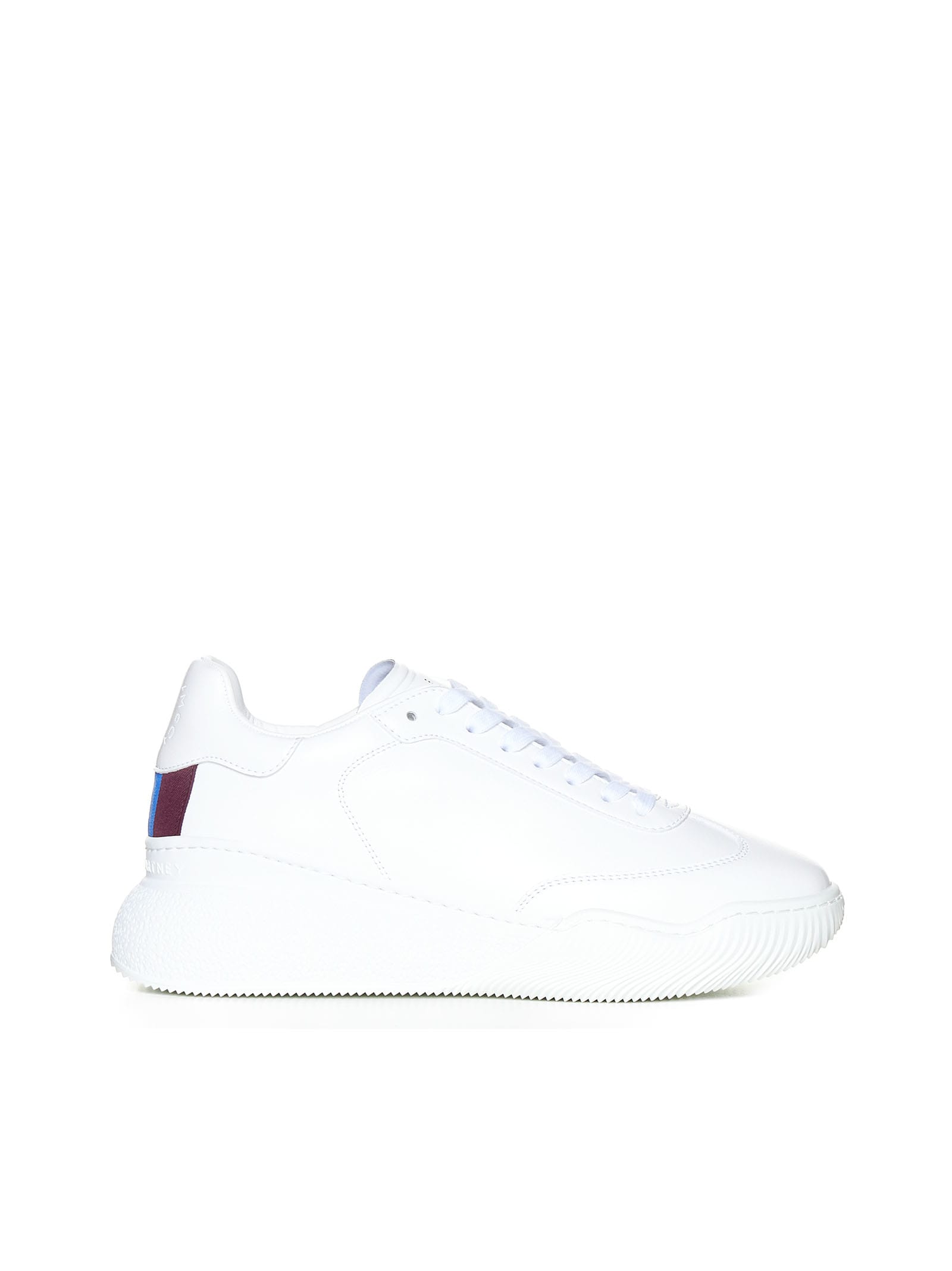 Shop Stella Mccartney Leather Sneakers In White