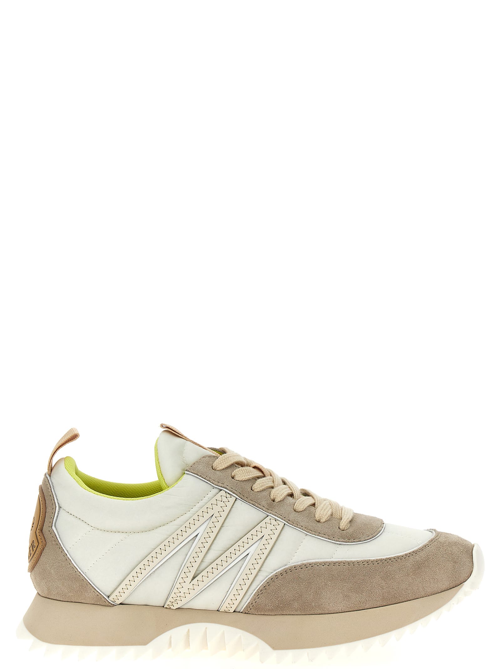 Shop Moncler Pacey Sneakers In Cream