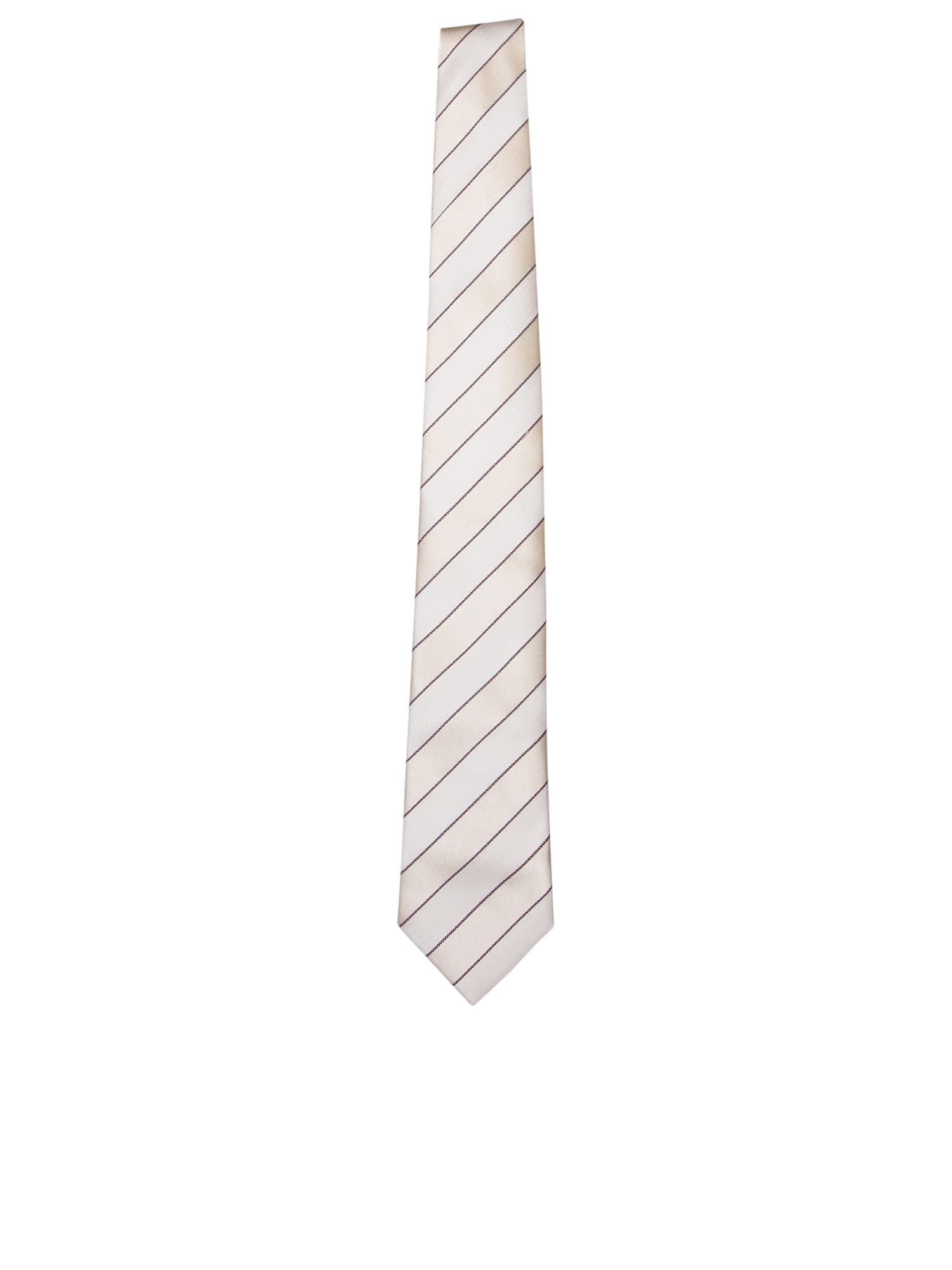 Shop Brunello Cucinelli Regimental Red/white Tie