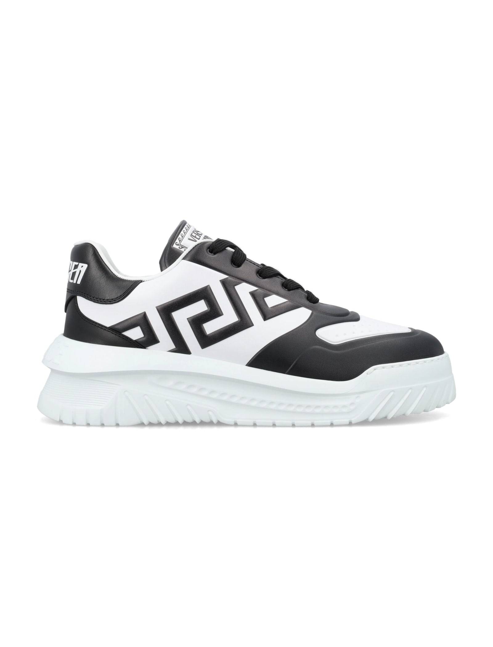 Versace Greca Odissea Trainers In Black White