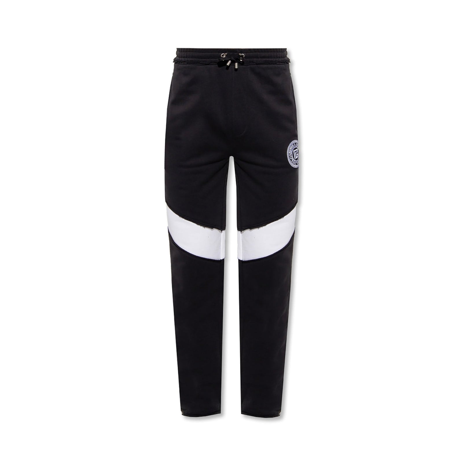 Shop Balmain Logo Sweatpants In Black