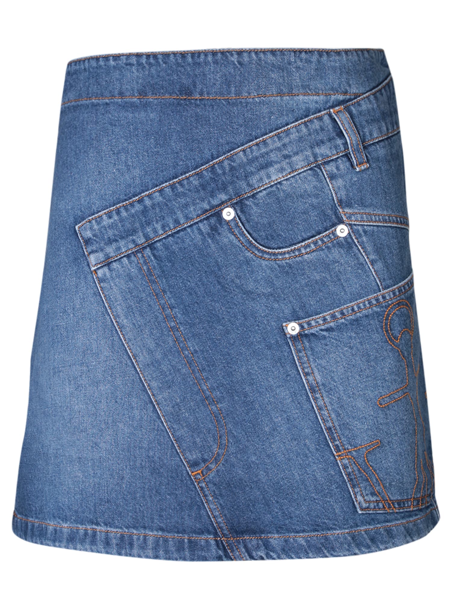 Shop Jw Anderson J.w. Anderson Denim Blue Miniskirt