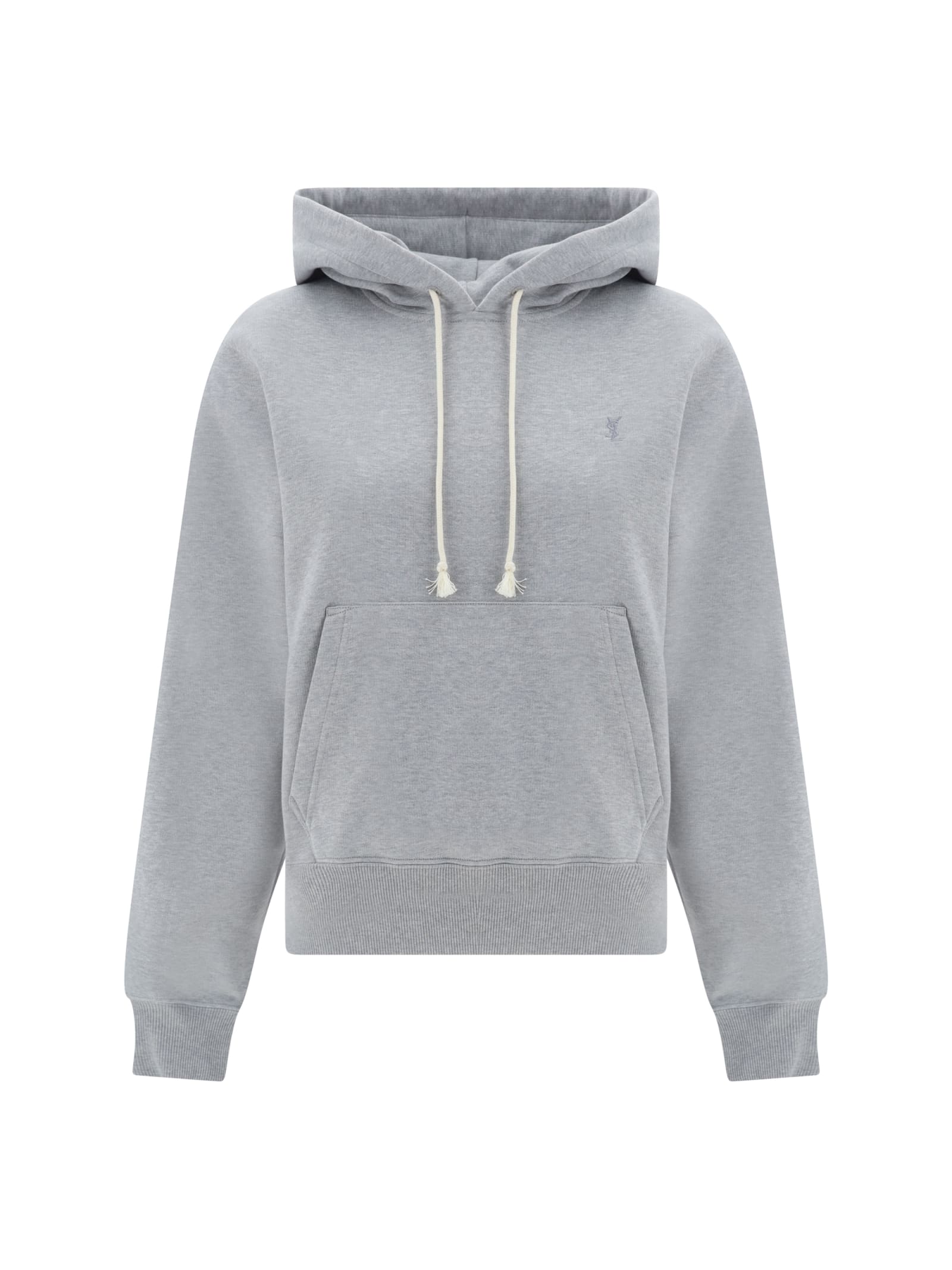 Saint Laurent Hoodie In Gris Chine