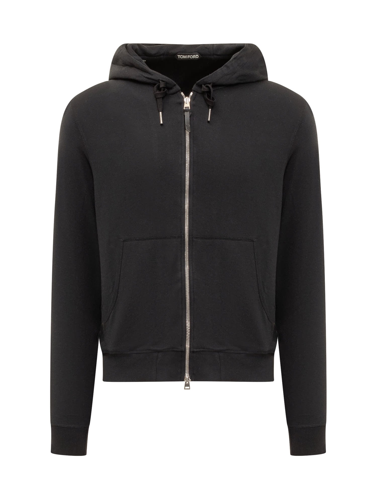 Shop Tom Ford Lounge Zip Hoodie In Black