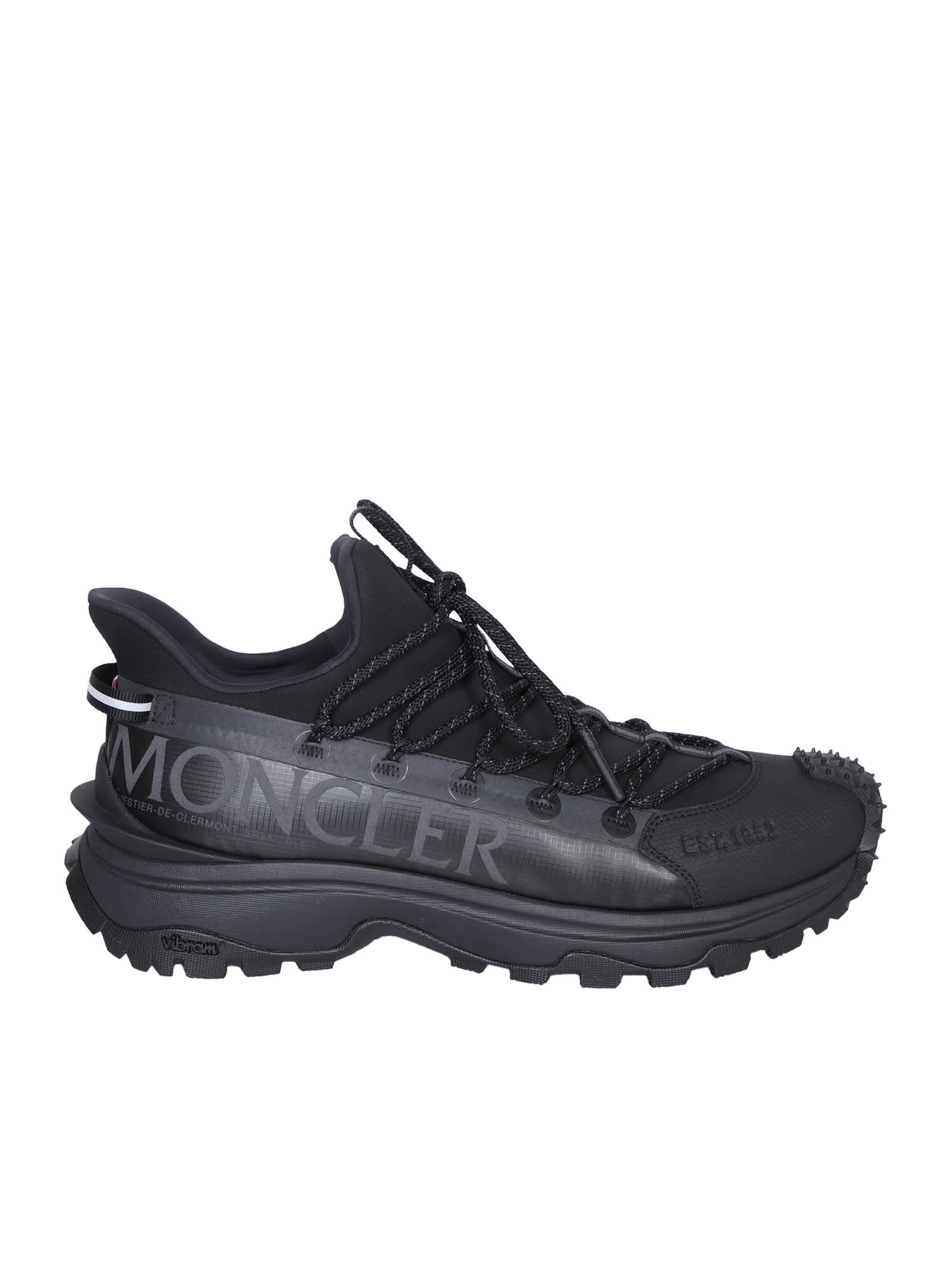 Shop Moncler Trailgrip Lite2 Low Black Sneakers