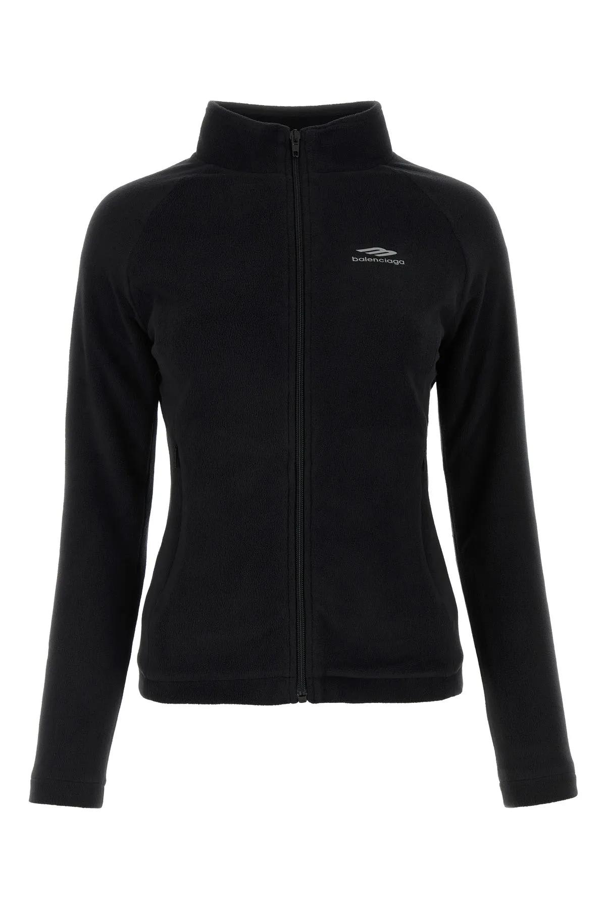 Shop Balenciaga Black Pile Sweatshirt In Default Title