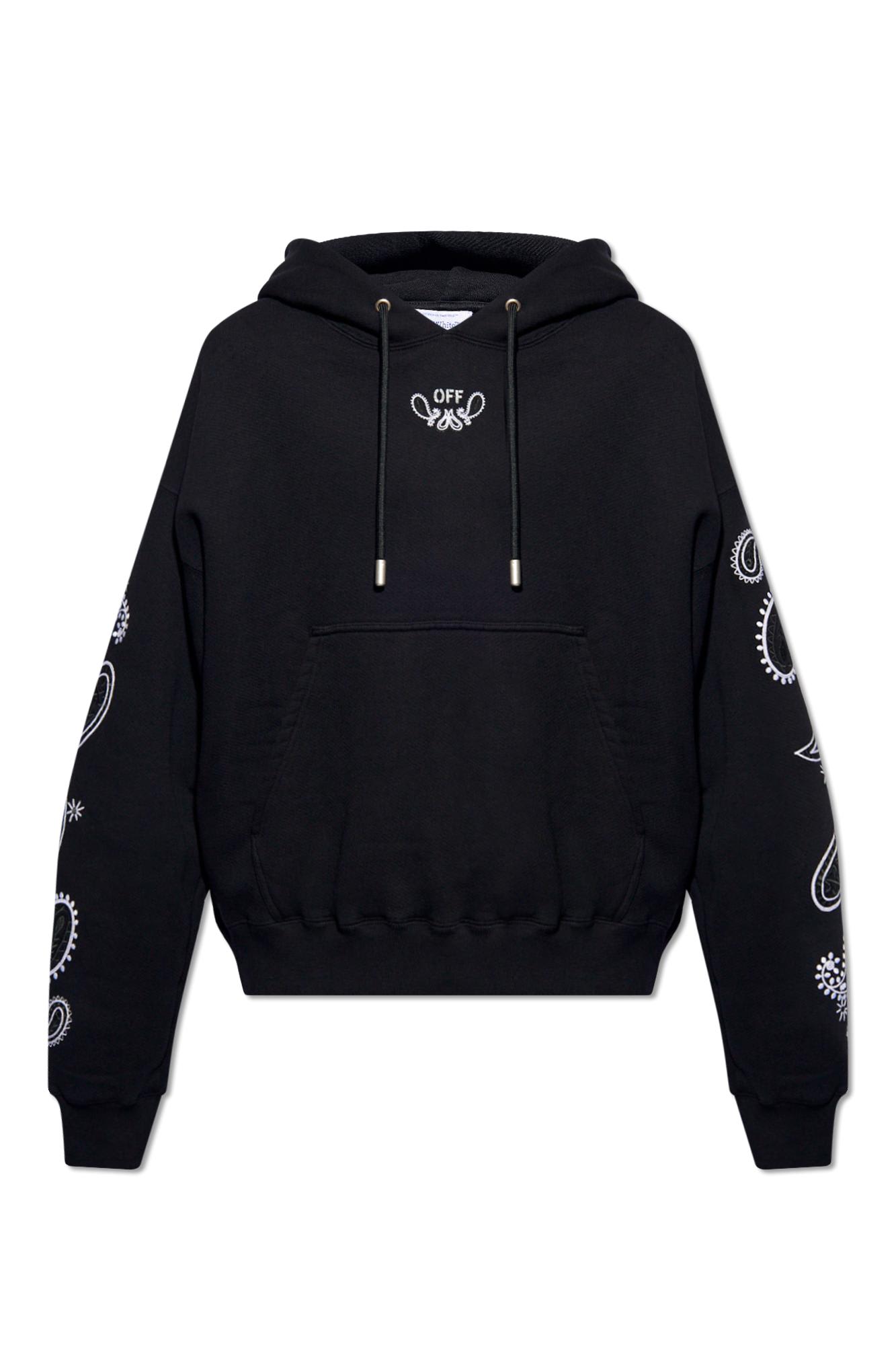 Shop Off-white Hoodie With Logo In Black White