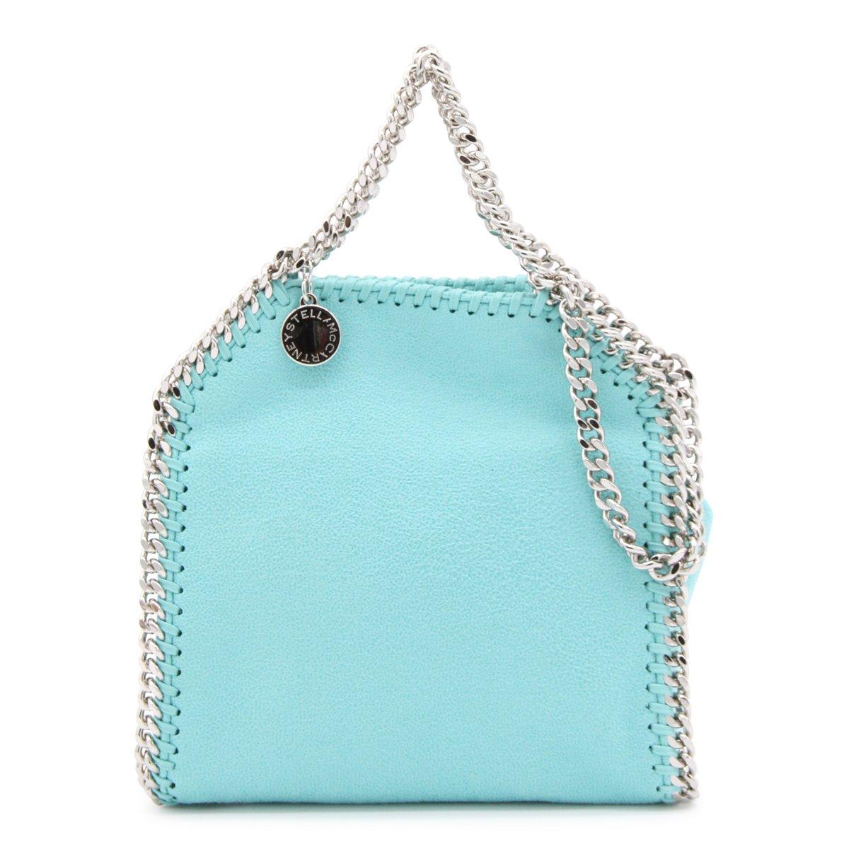 Shop Stella Mccartney Falabella Tiny Tote Bag In Light Blue