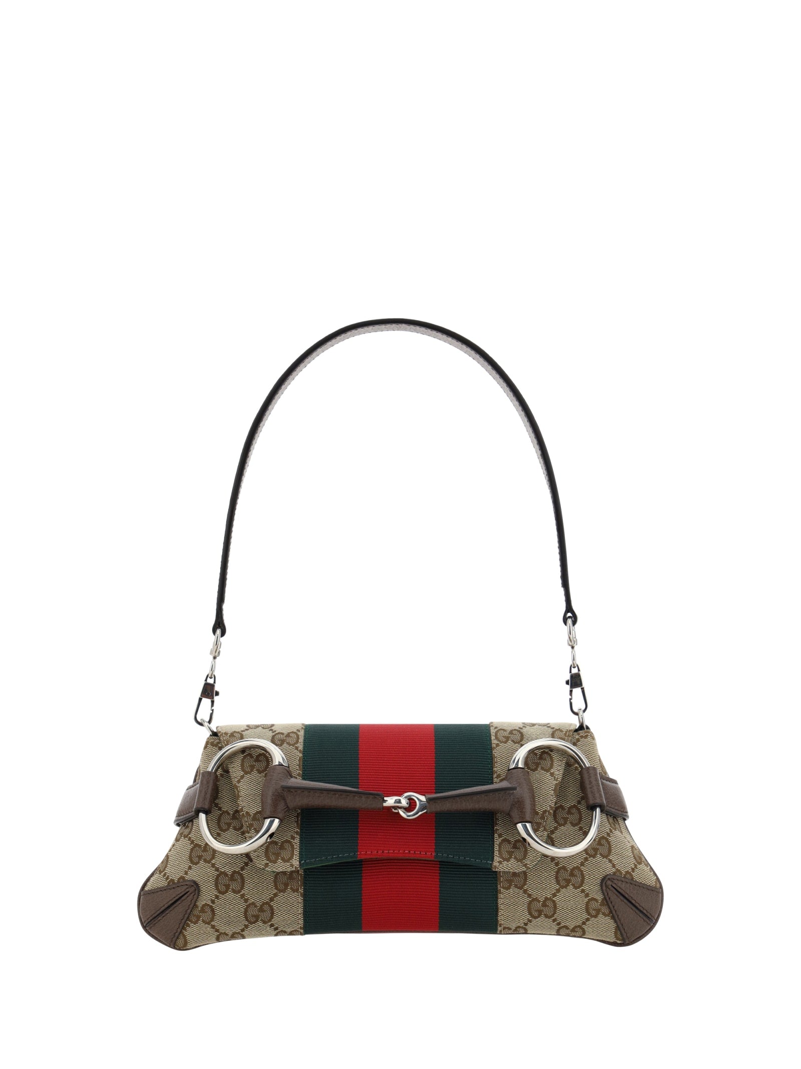 Shop Gucci Horsebit Mini Shoulder Bag In Acero