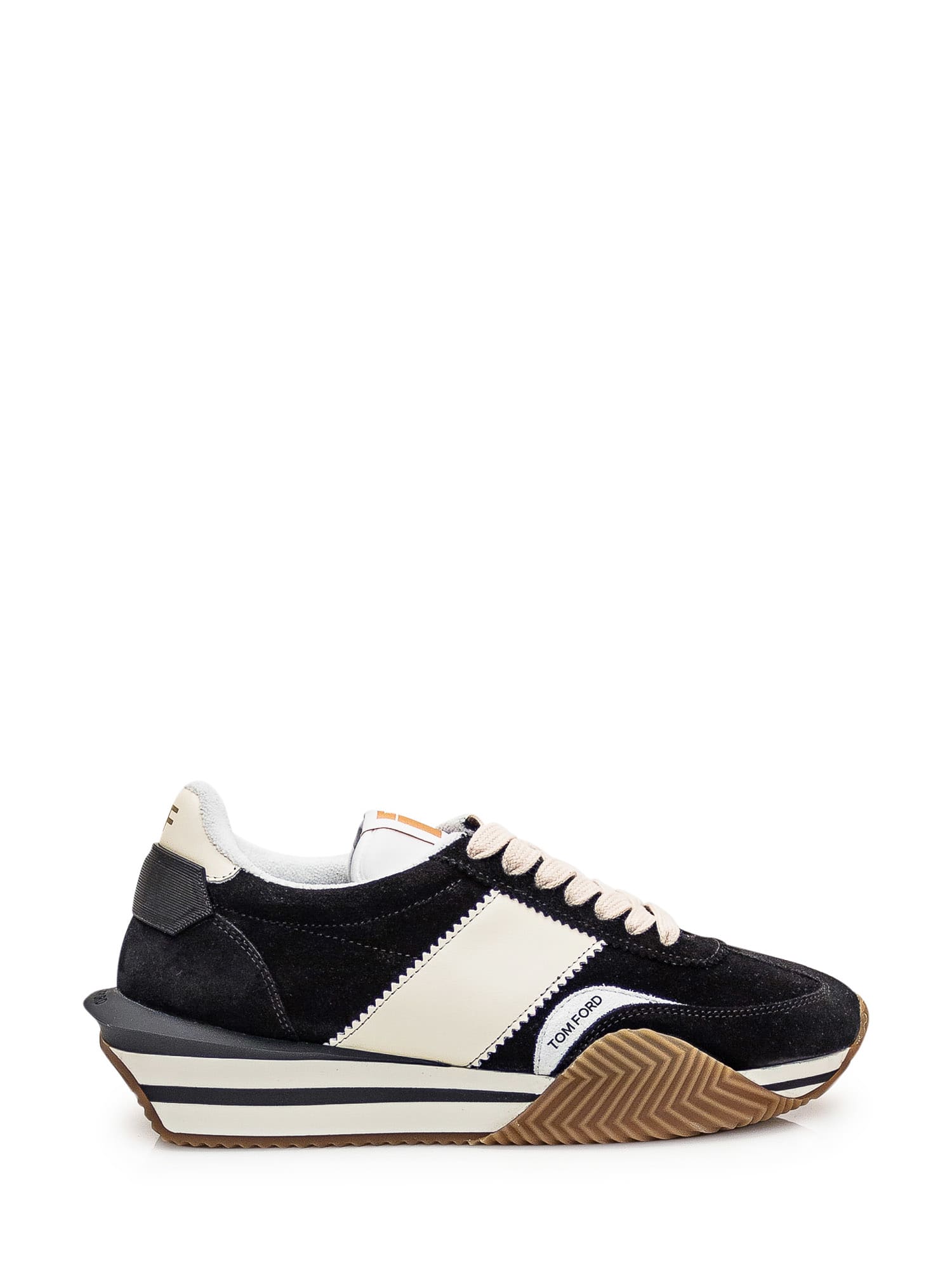 Shop Tom Ford James Sneaker In Black Cream