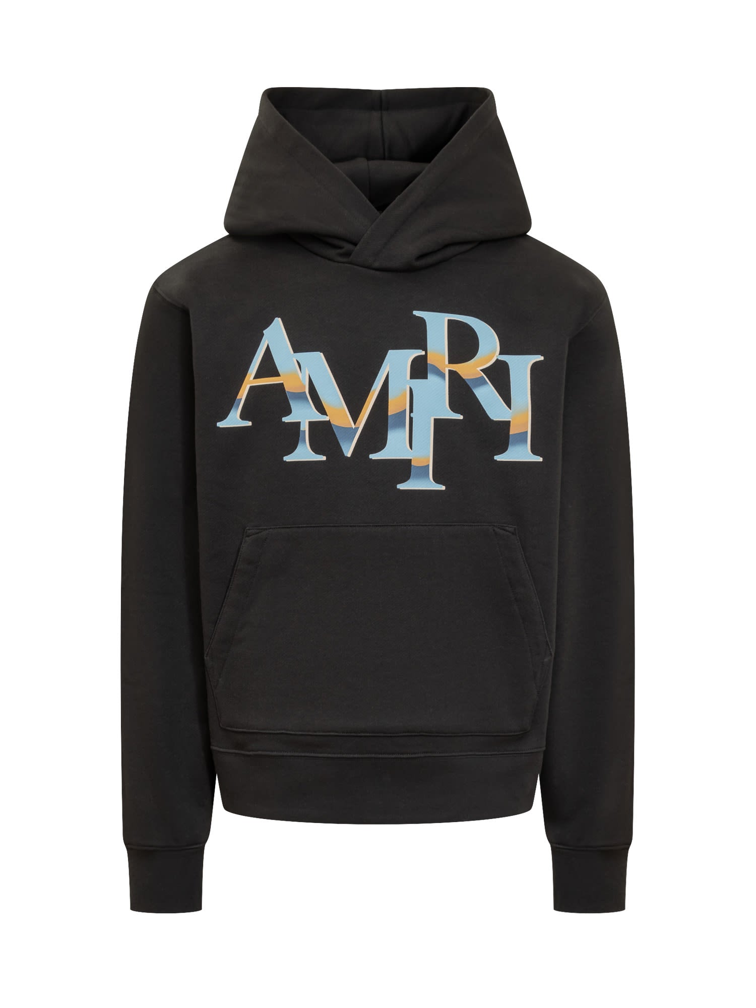 Amiri Staggered Hoodie In Black