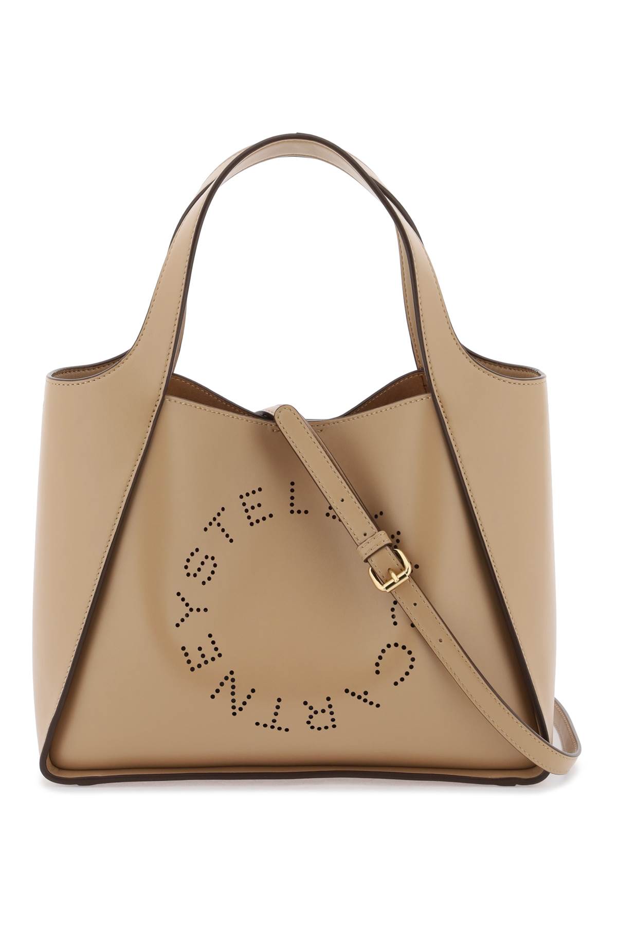 Shop Stella Mccartney Stella Logo Tote Bag In Sand (brown)