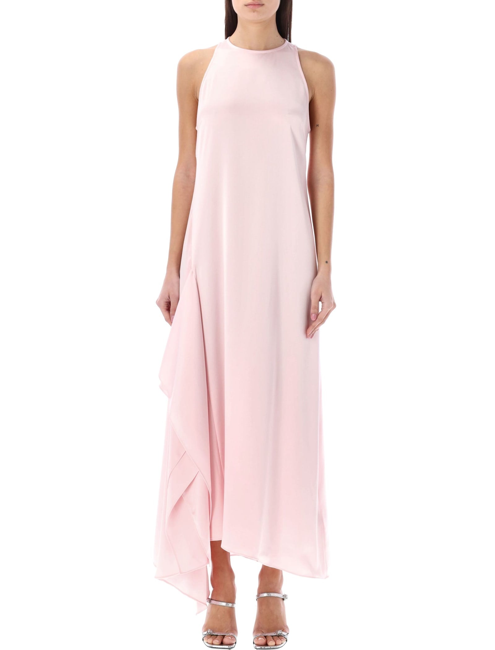 Shop Jw Anderson J.w. Anderson Draped Long Dress In Pink