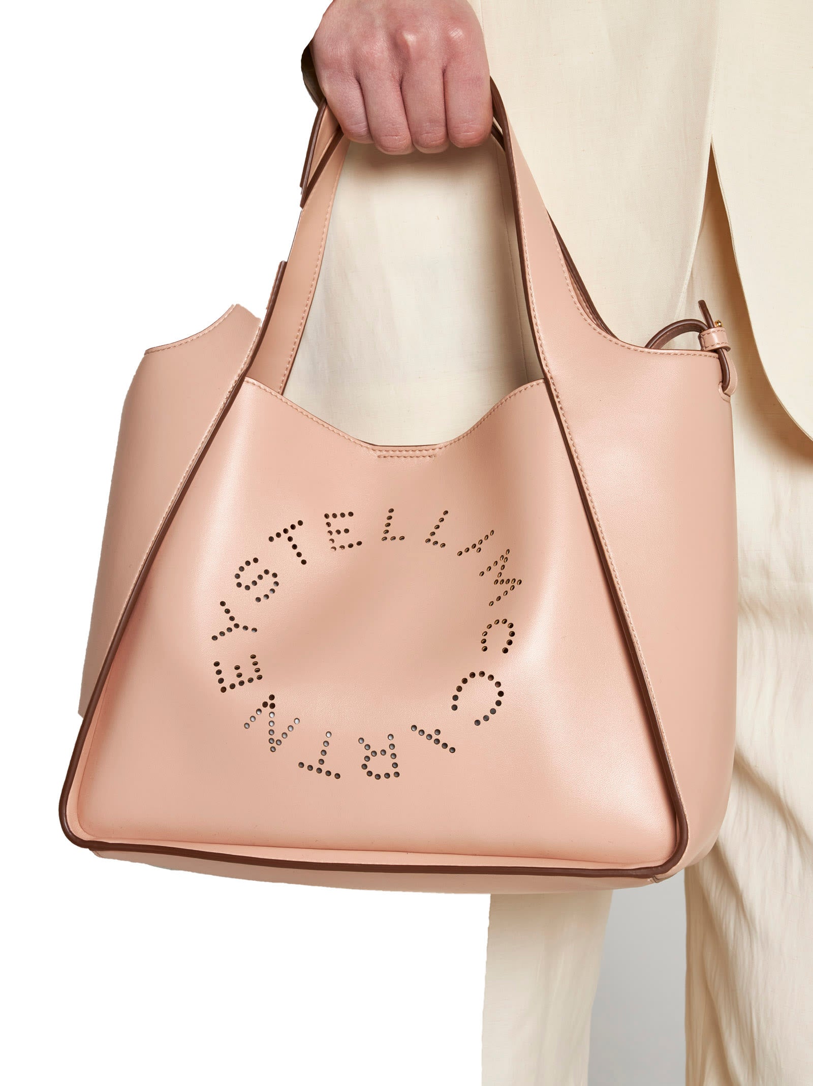 Shop Stella Mccartney Stella Logo Top Handle Bag In Pink
