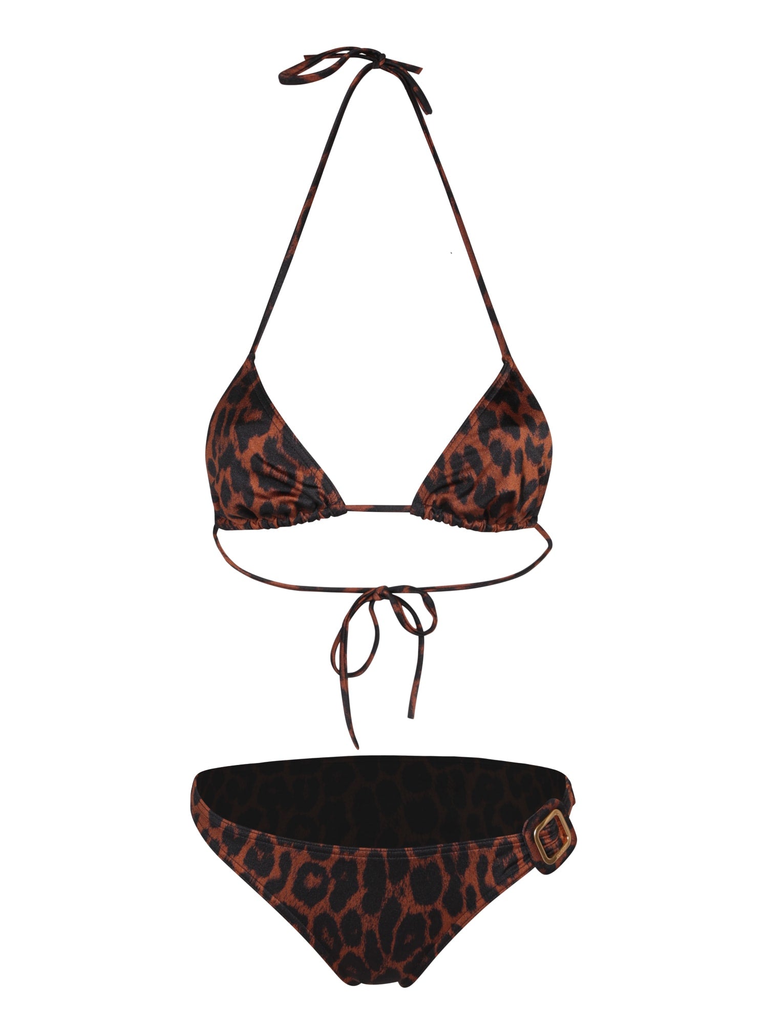 Shop Tom Ford Leopard Motif Bikini In Multi