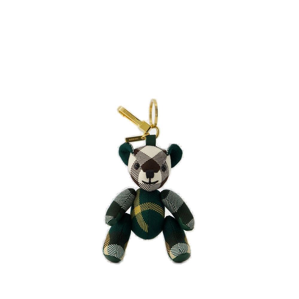 Shop Burberry Bear Checked Keychain In Default Title