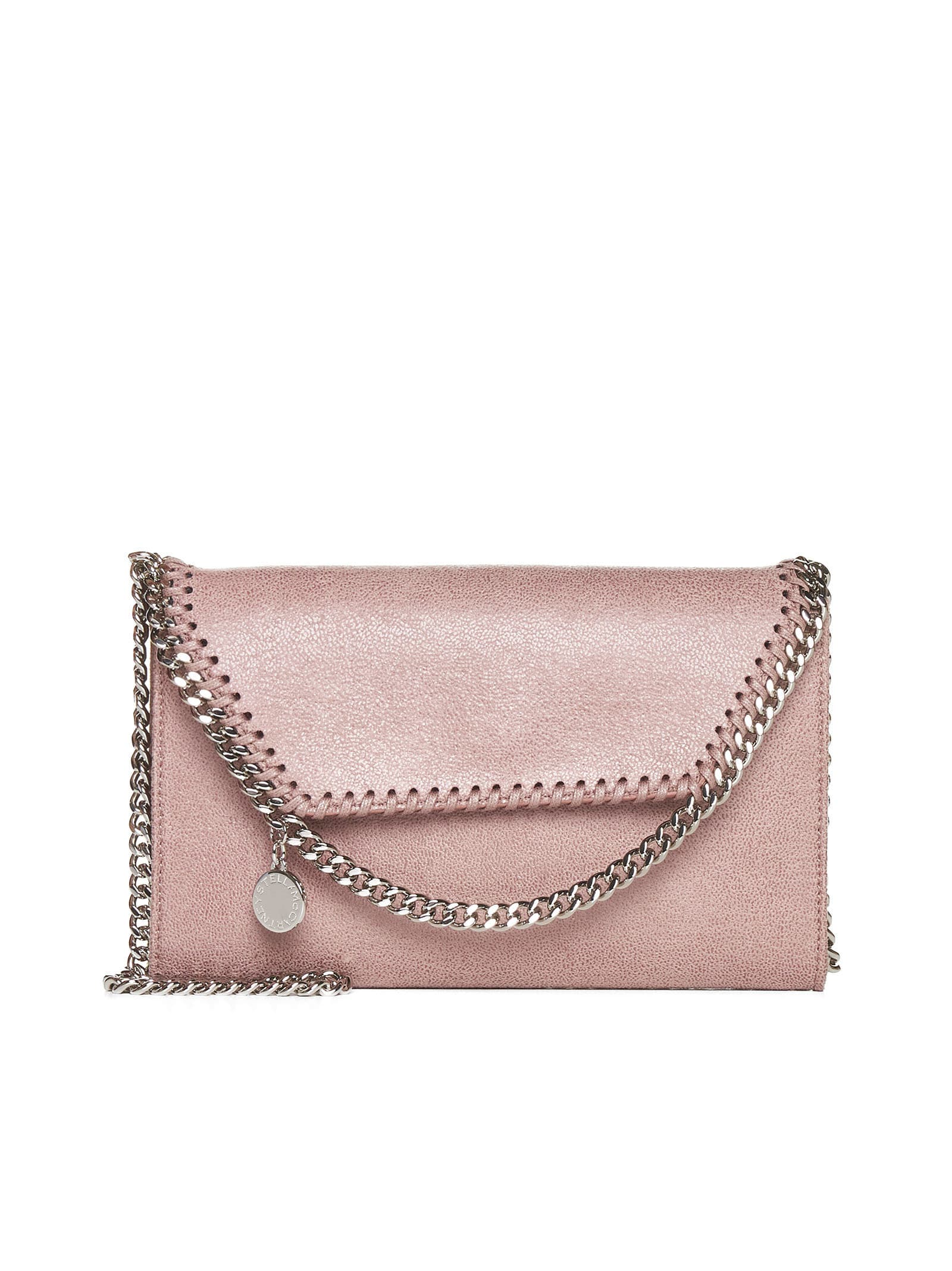 Shop Stella Mccartney Falabella Mini Crossbody Bag In Pink