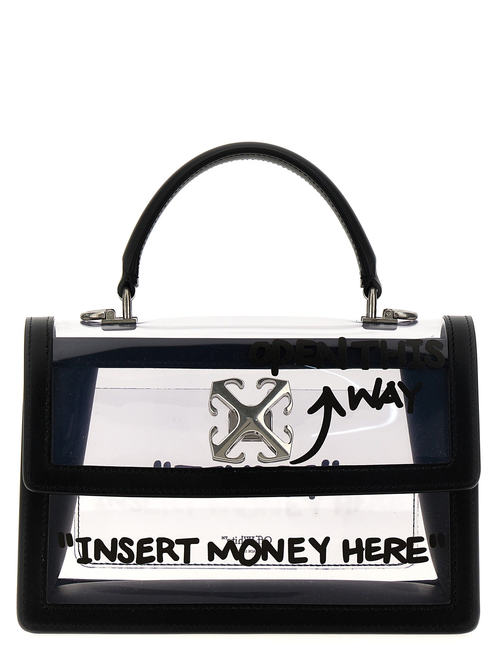 Shop Off-white Jitney 1.4 Handbag In Black