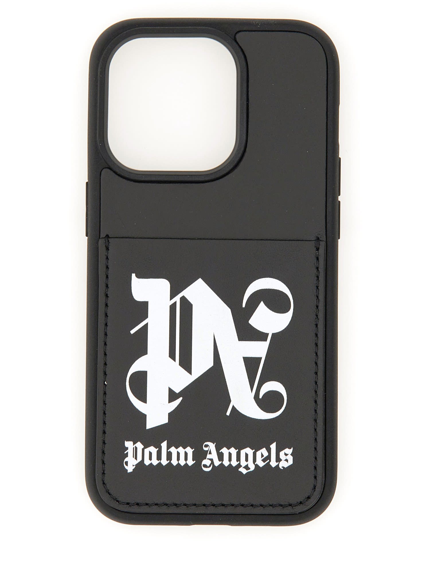 Shop Palm Angels Case For Iphone 14 Pro In Nero