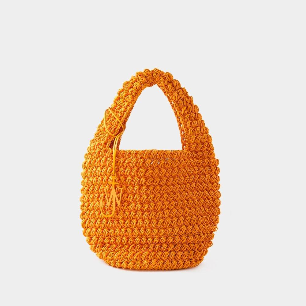 Shop Jw Anderson J.w. Anderson Logo Charm Popcorn Large Basket Bag In Default Title