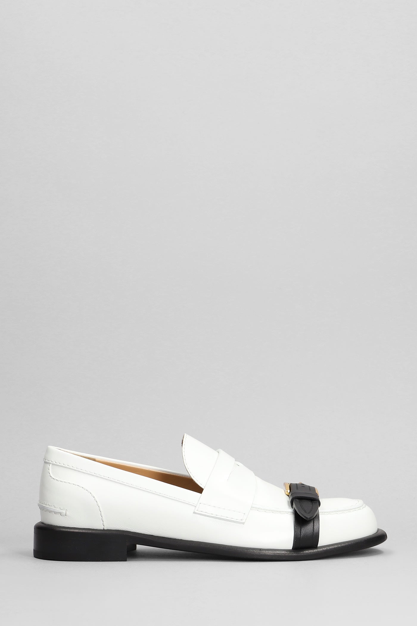 Shop Jw Anderson J.w. Anderson Animated Mocassin Loafers In White Leather