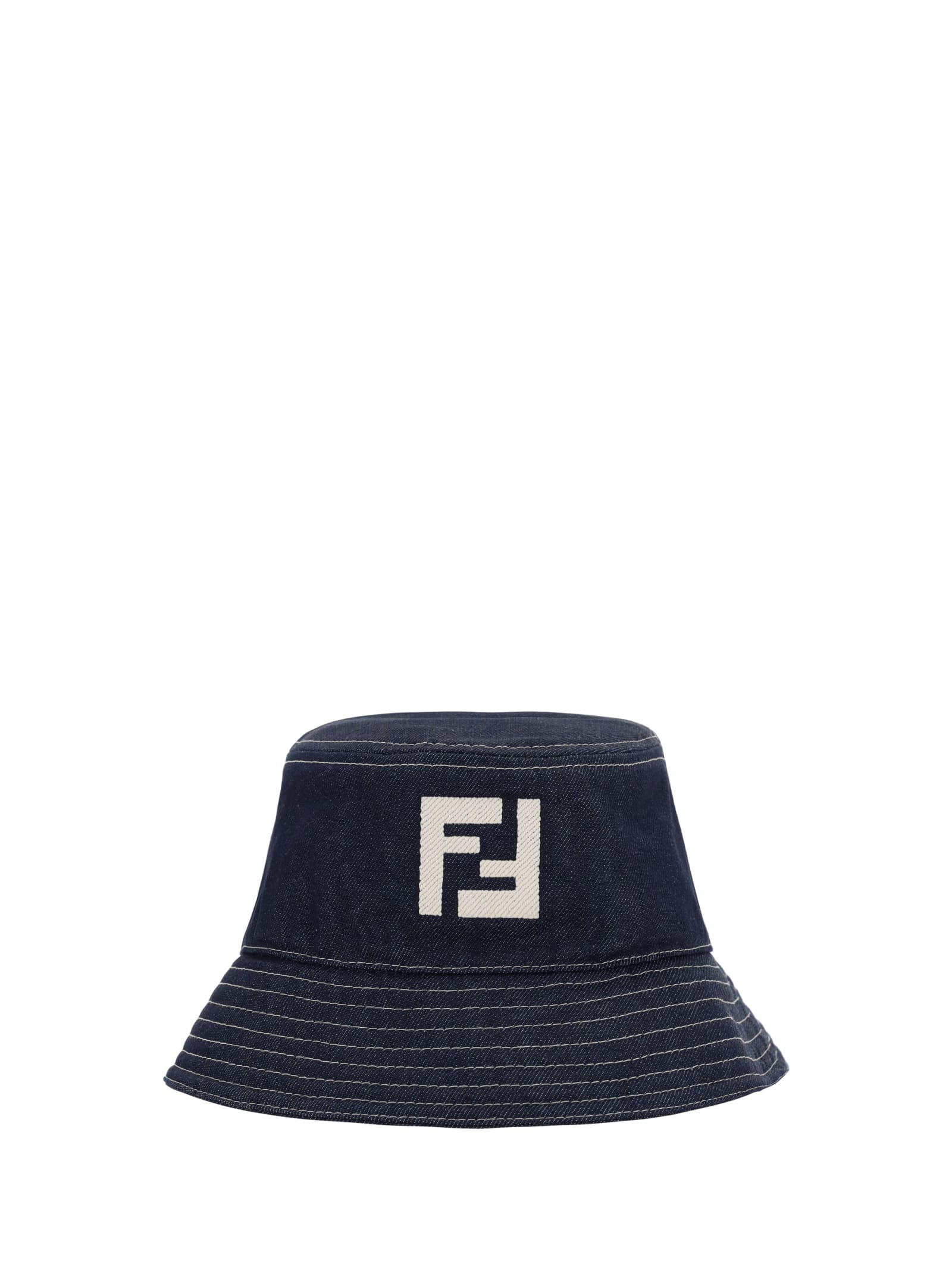 Shop Fendi Bucket Hat In Blu