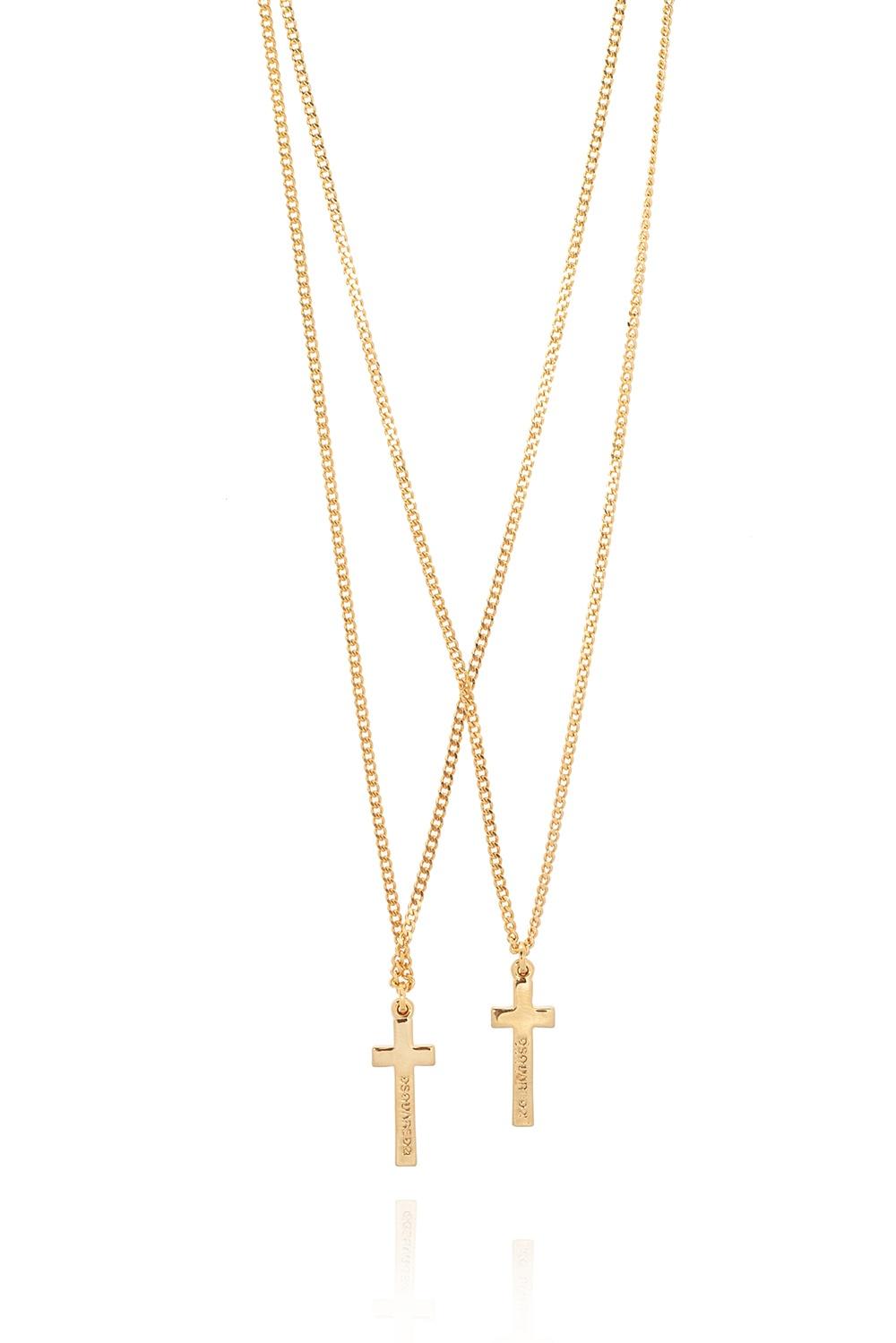 Shop Dsquared2 Brass Necklace In Golden