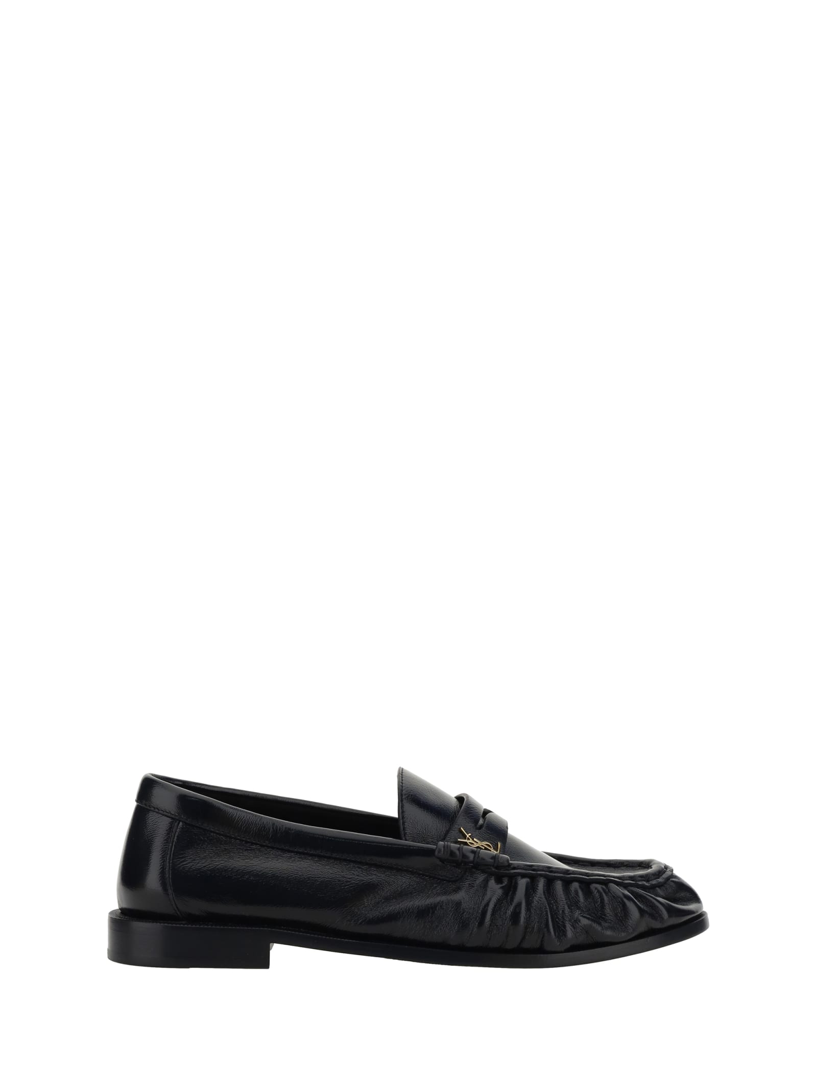 Shop Saint Laurent Loafers In Nero