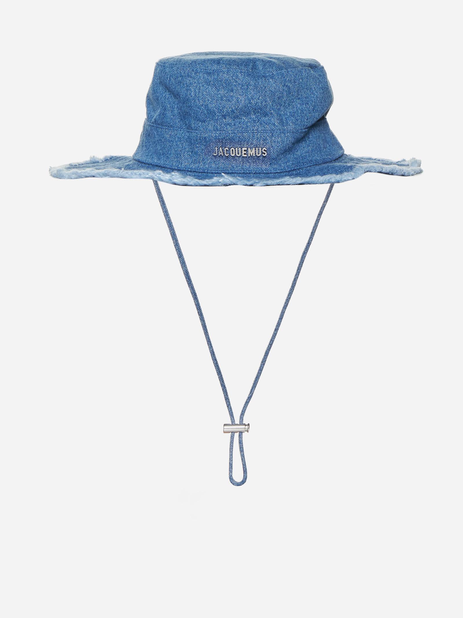 Shop Jacquemus Le Bob Artichaut Denim Hat In Blu