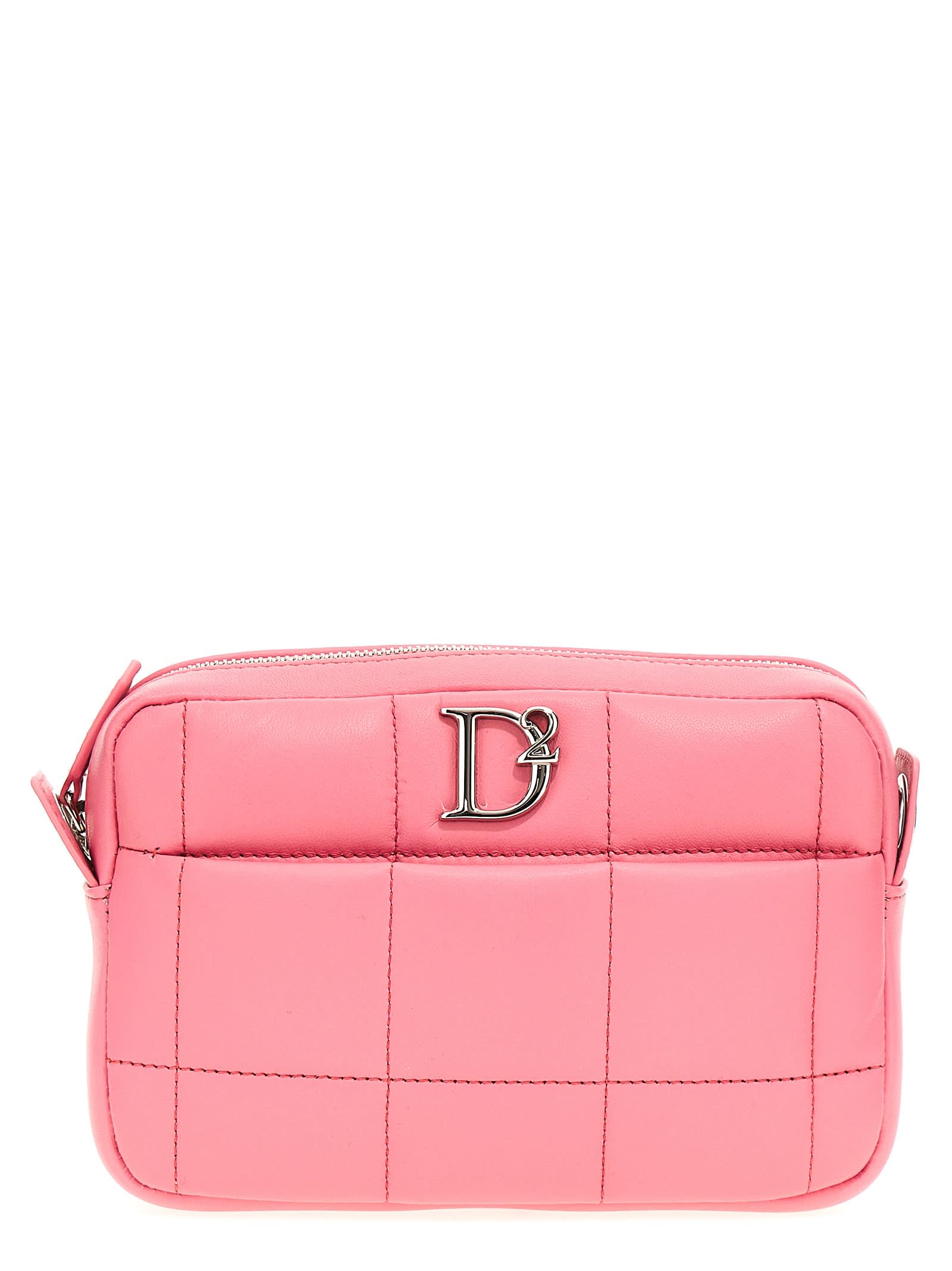 Shop Dsquared2 D2 Statement Crossbody Bag In Pink