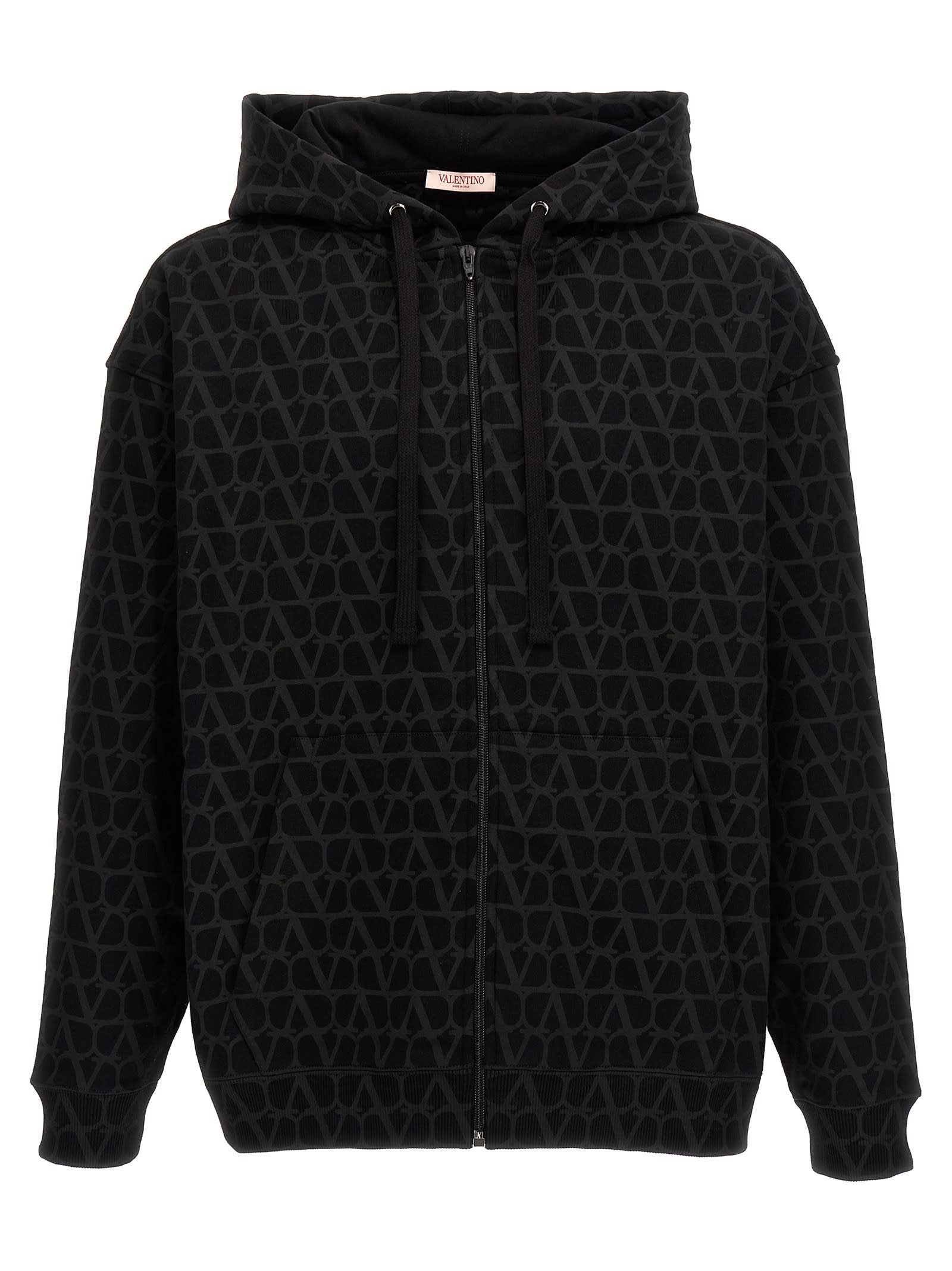 Shop Valentino Toile Iconographe Hoodie In Black